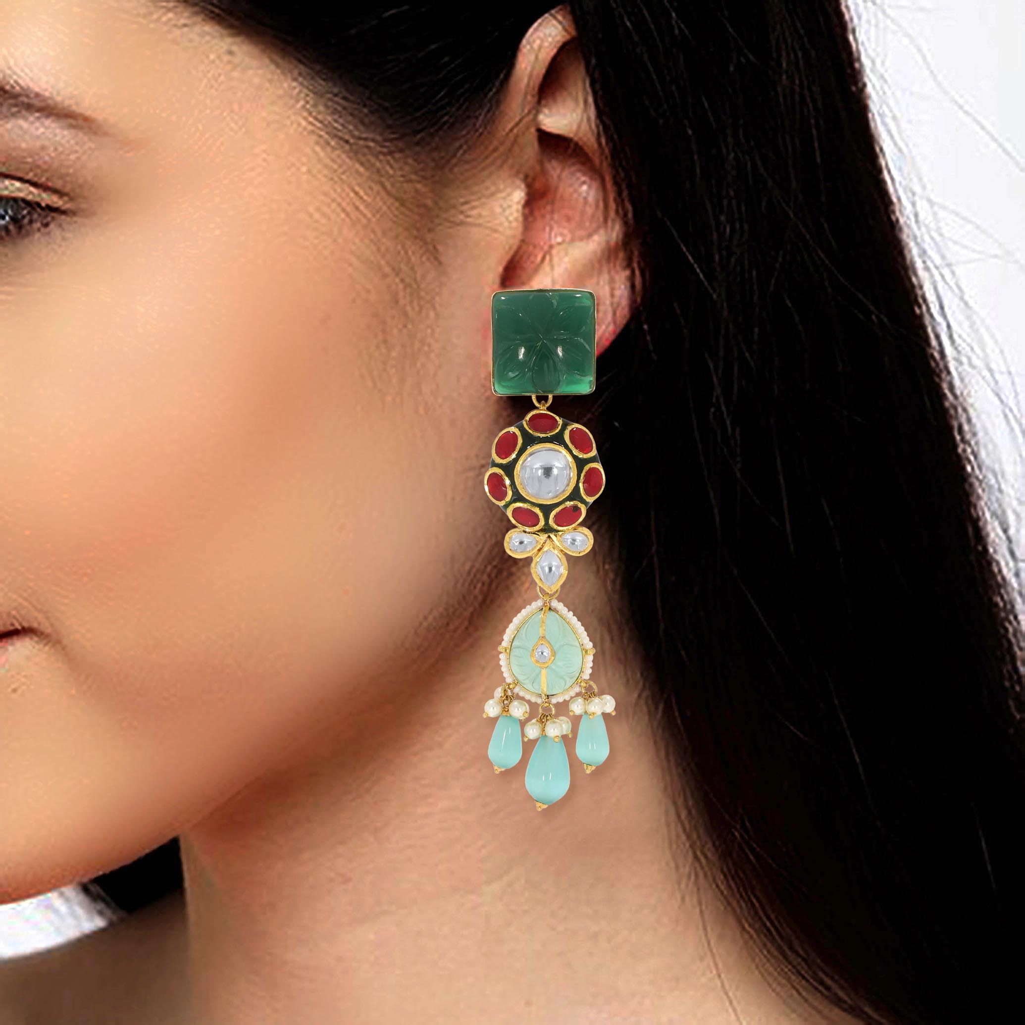 Enchanting Blossom Gold Danglers - Senco Gold and Diamonds