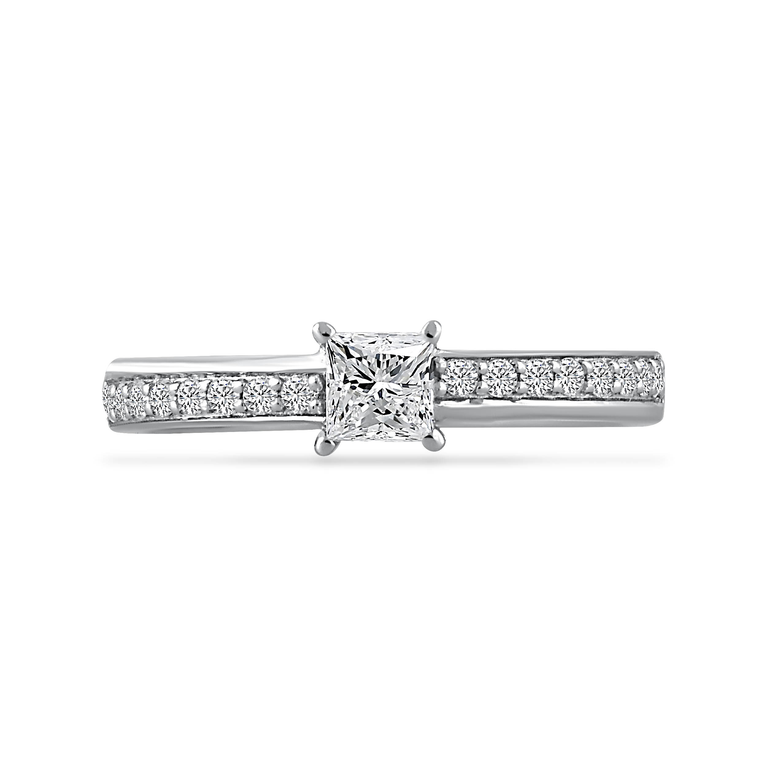 Sparkling Box Platinum Ring - Senco Gold and Diamonds