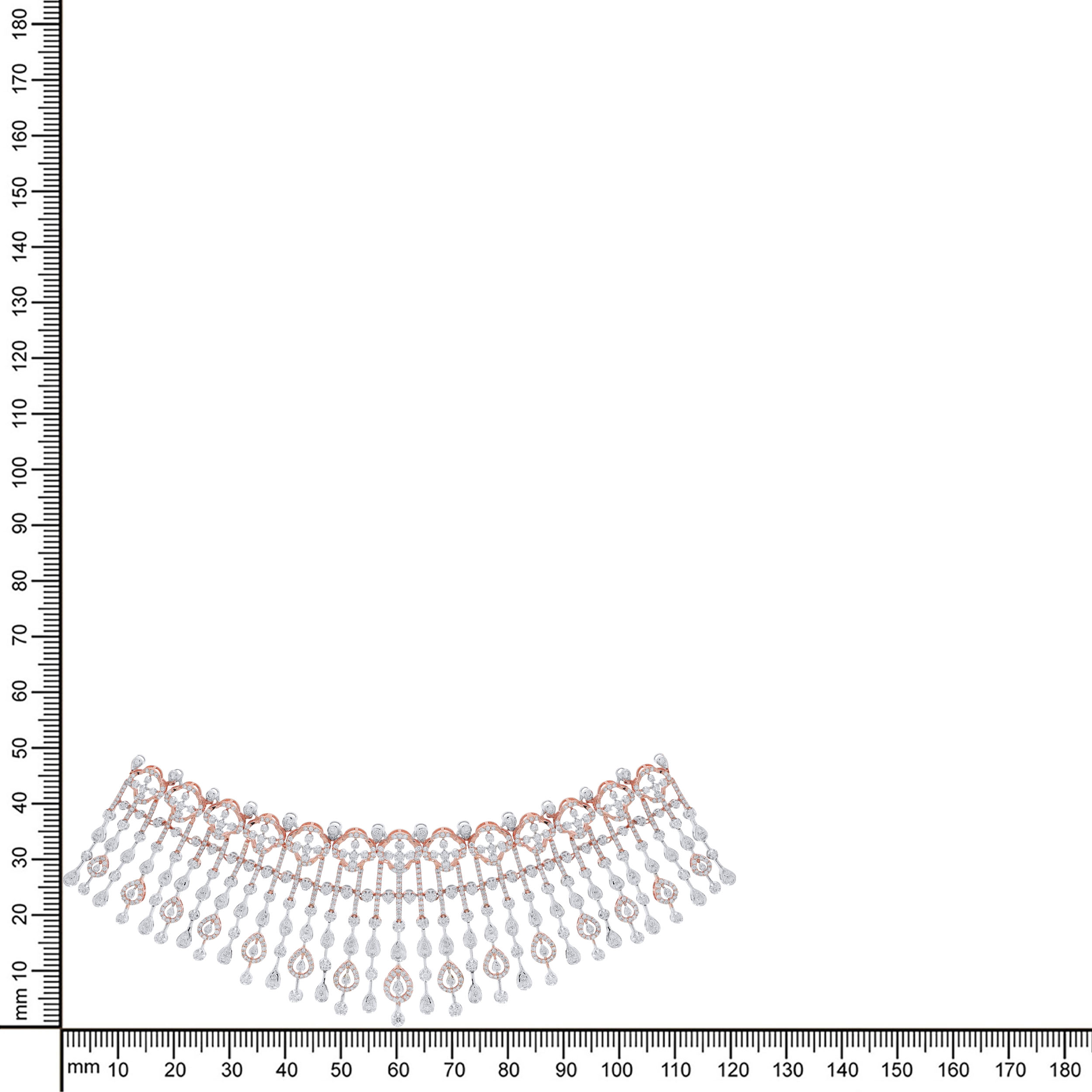 Drops of Elegance Diamond Choker Necklace - Senco Gold and Diamonds