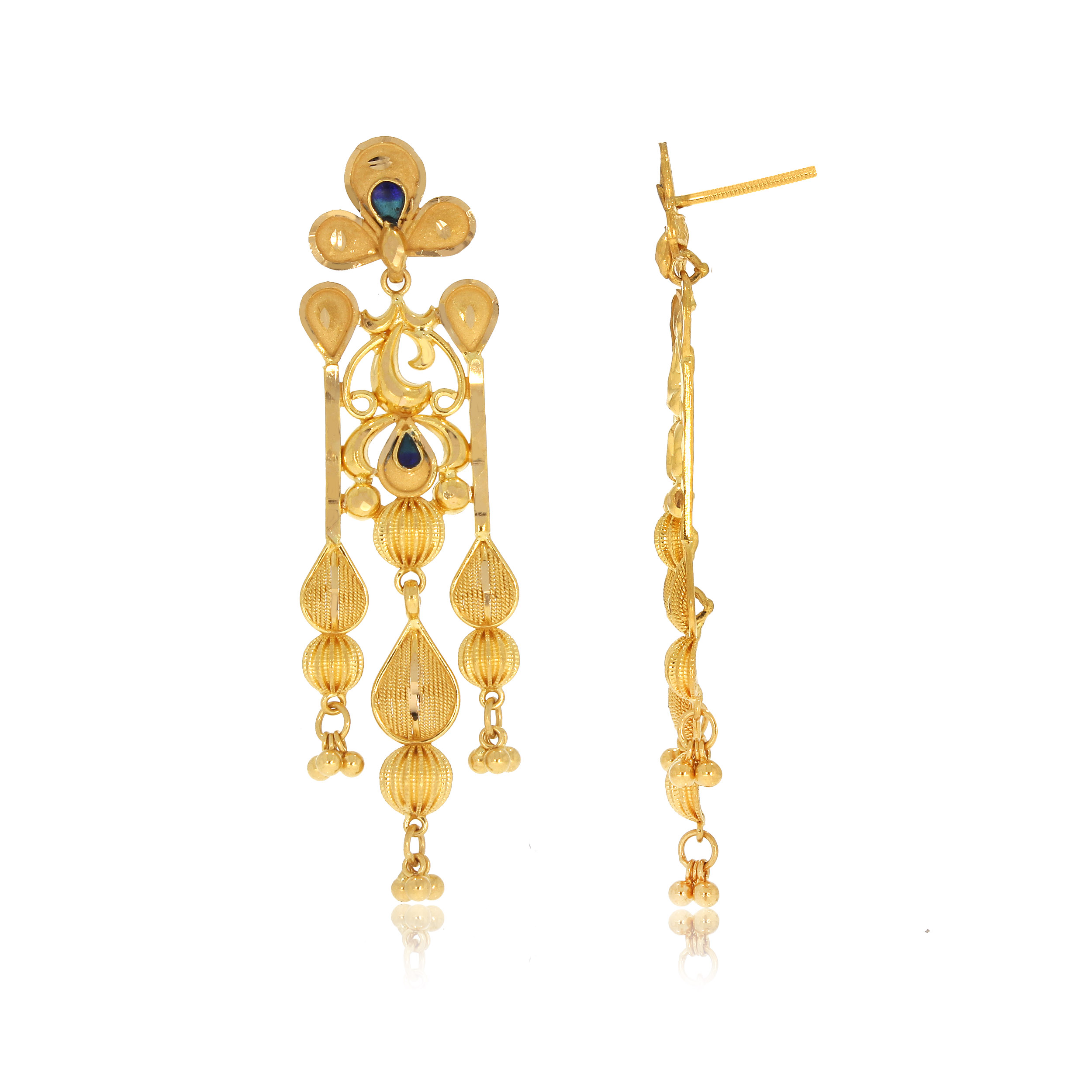 Floral Beauty Gold Earrings - Senco Gold and Diamonds