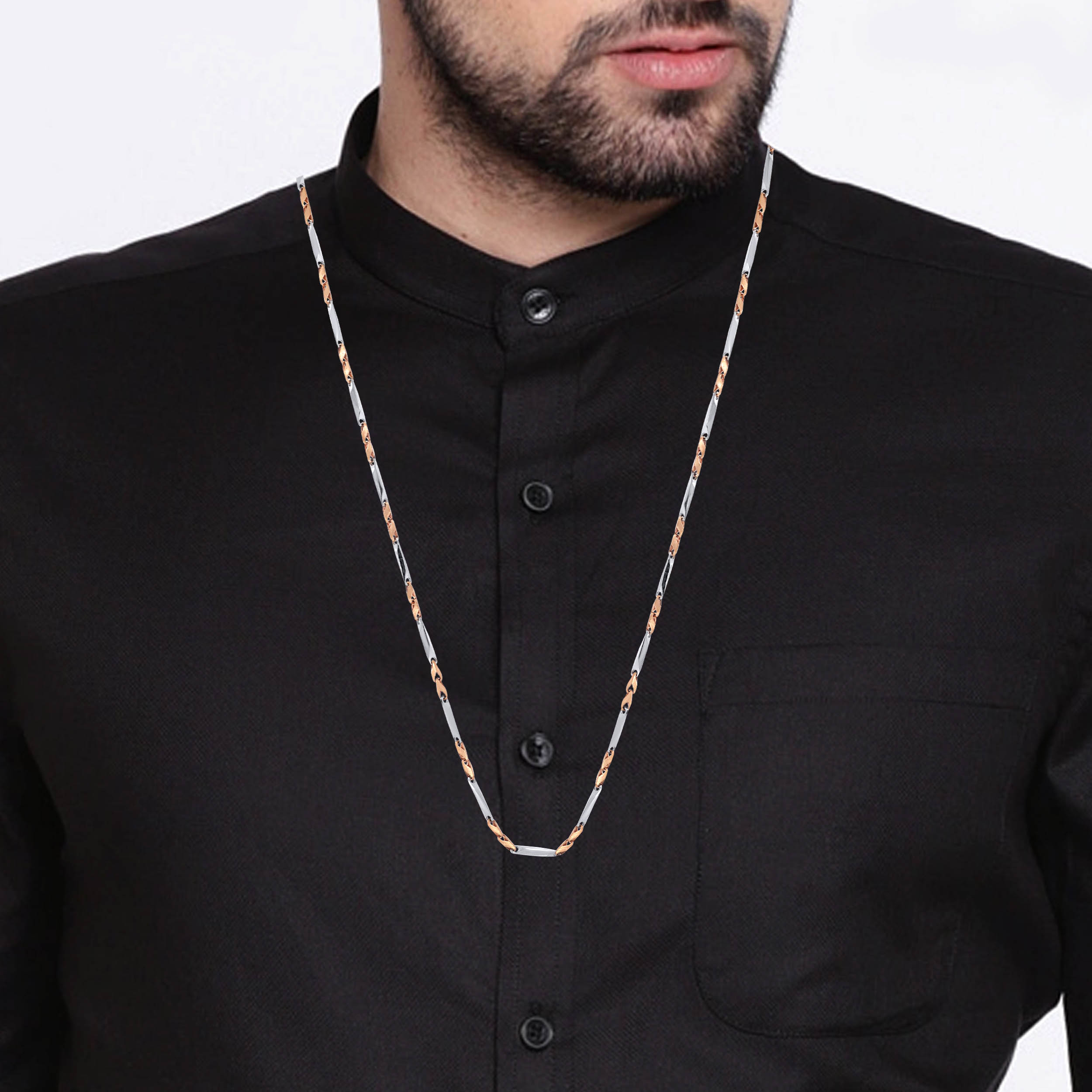 Alpha Elegance Men Platinum Chain - Senco Gold and Diamonds