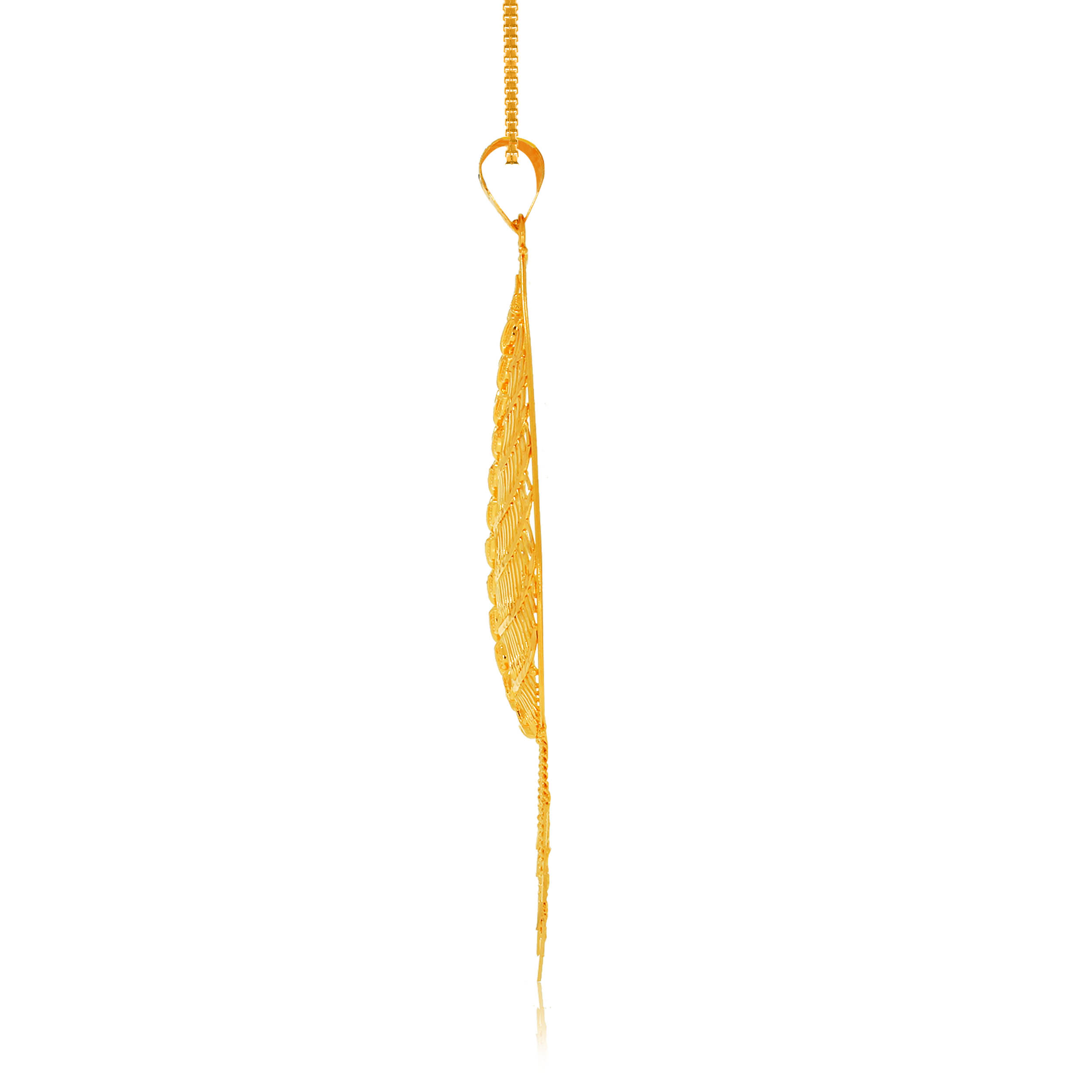 Artistic Droplet Gold Pendant - Senco Gold and Diamonds