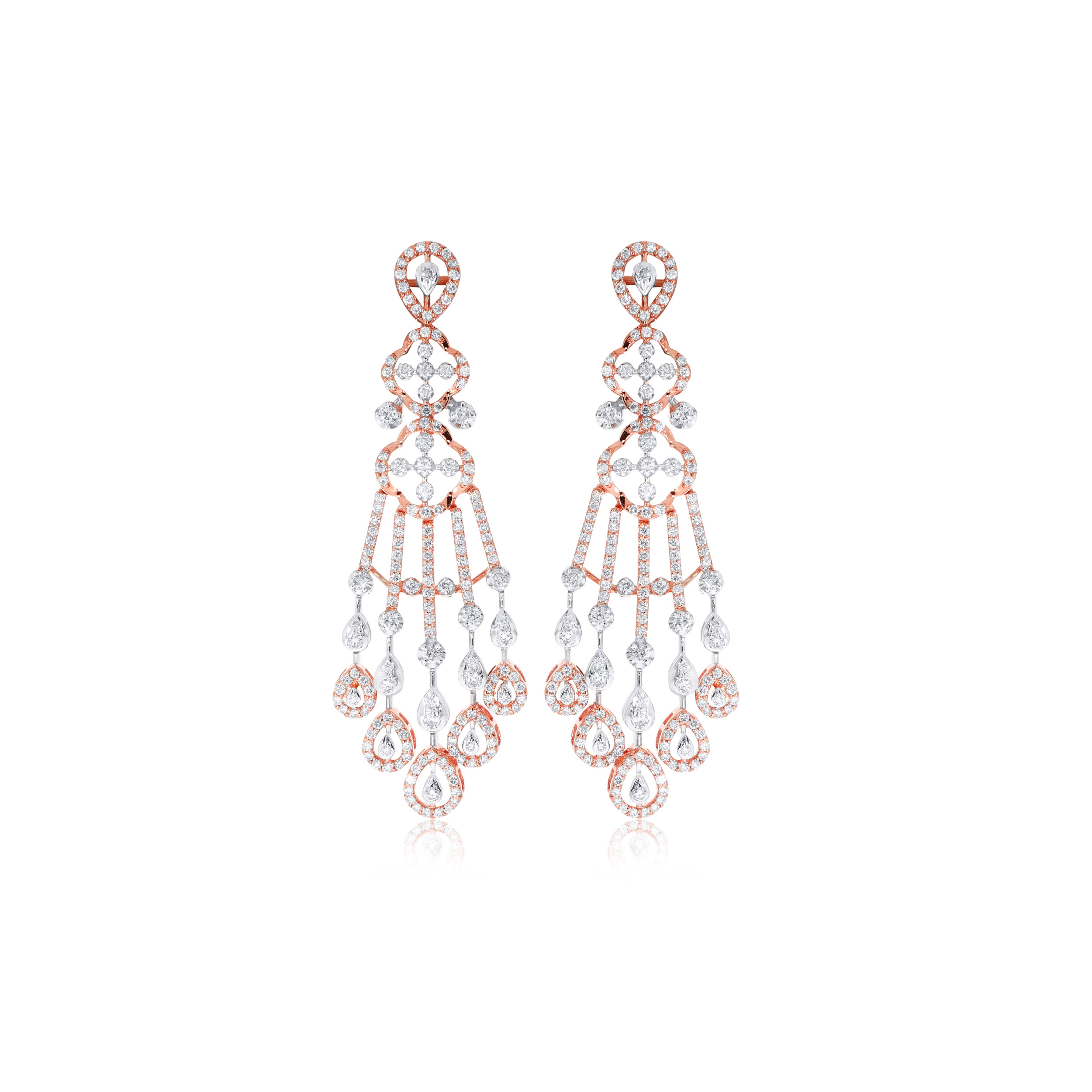 Sparkling Cascade Diamond Danglers - Senco Gold and Diamonds