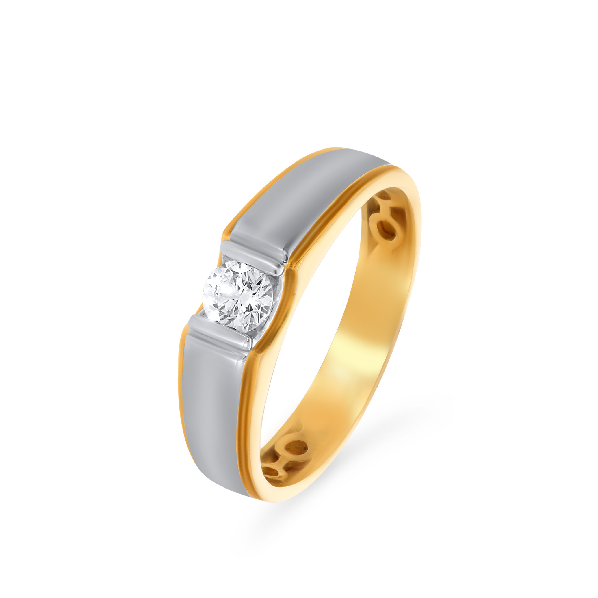 Streamy Calmness Men Solitaire Ring - Senco Gold and Diamonds