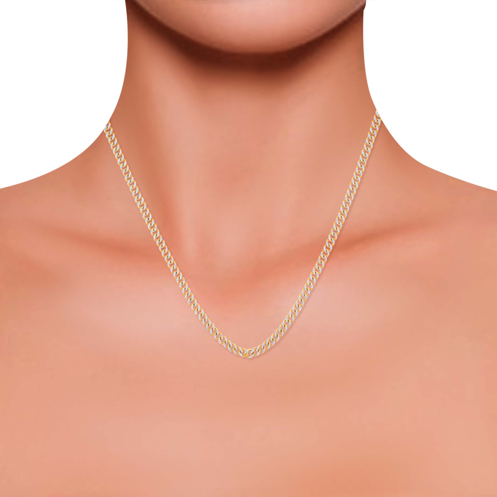 Overlapping Radiance Unisex Diamond Chain - Senco Gold and Diamonds