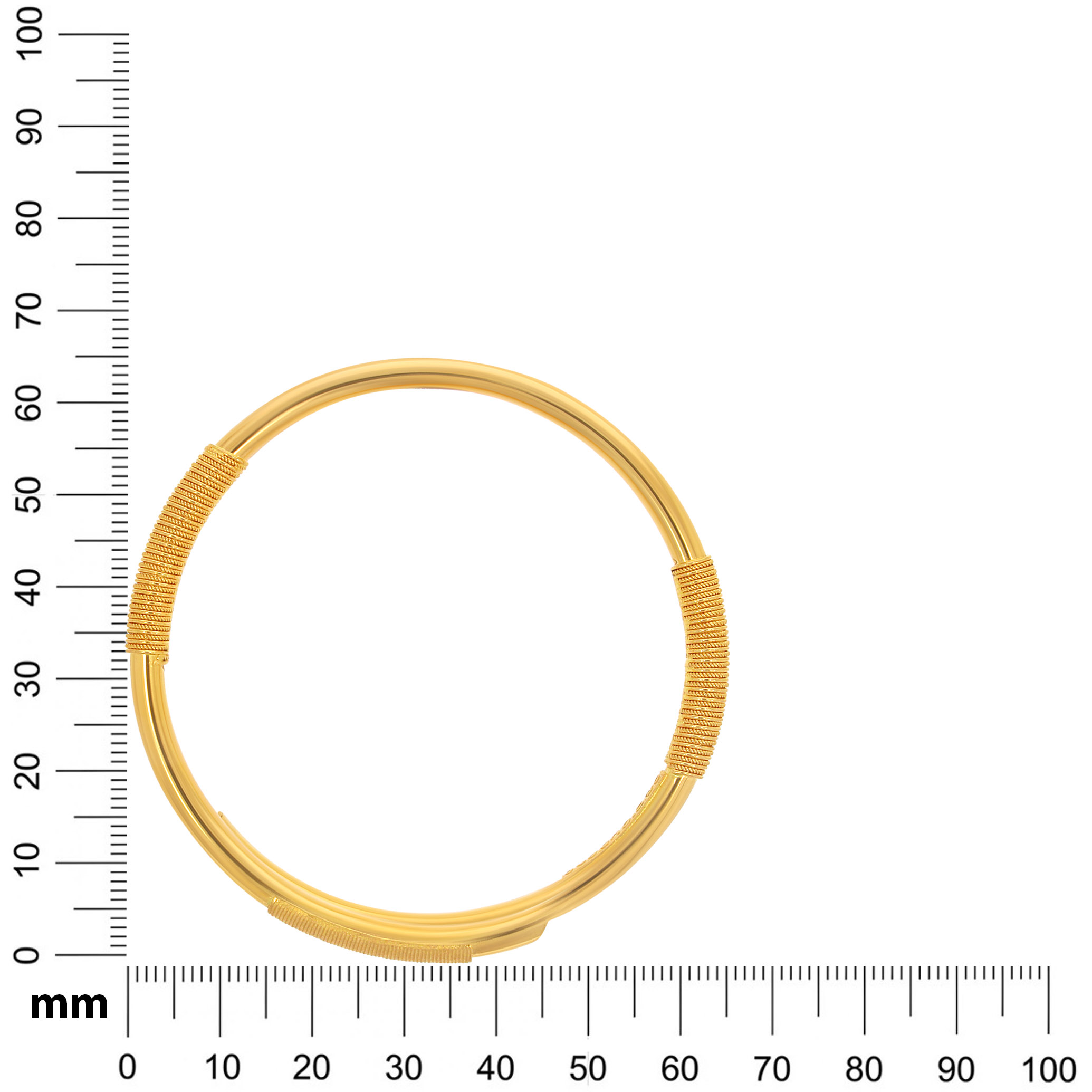 Subtle Connection Gold Bangle - Senco Gold and Diamonds