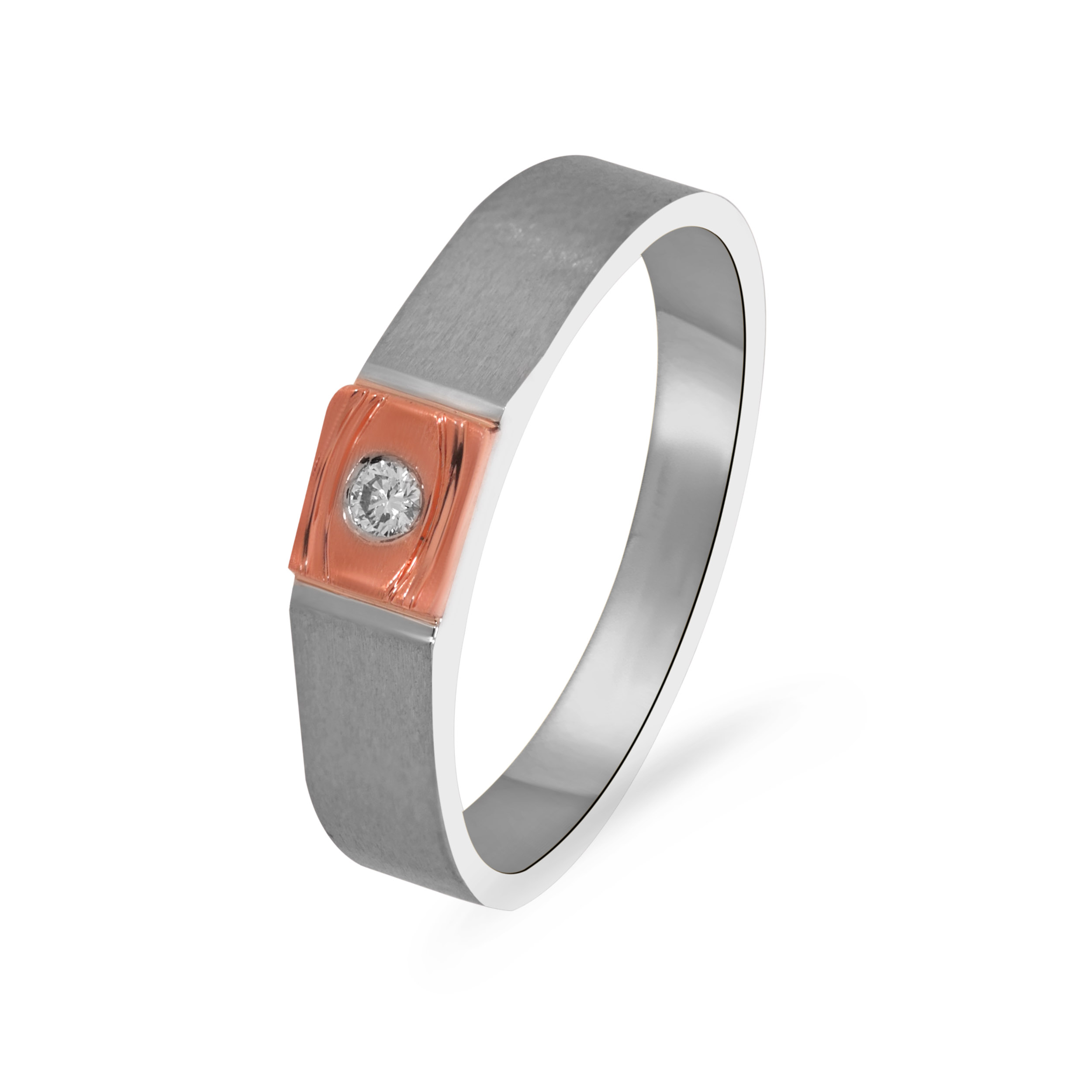 Embedded Virility Men Platinum Band Ring - Senco Gold and Diamonds