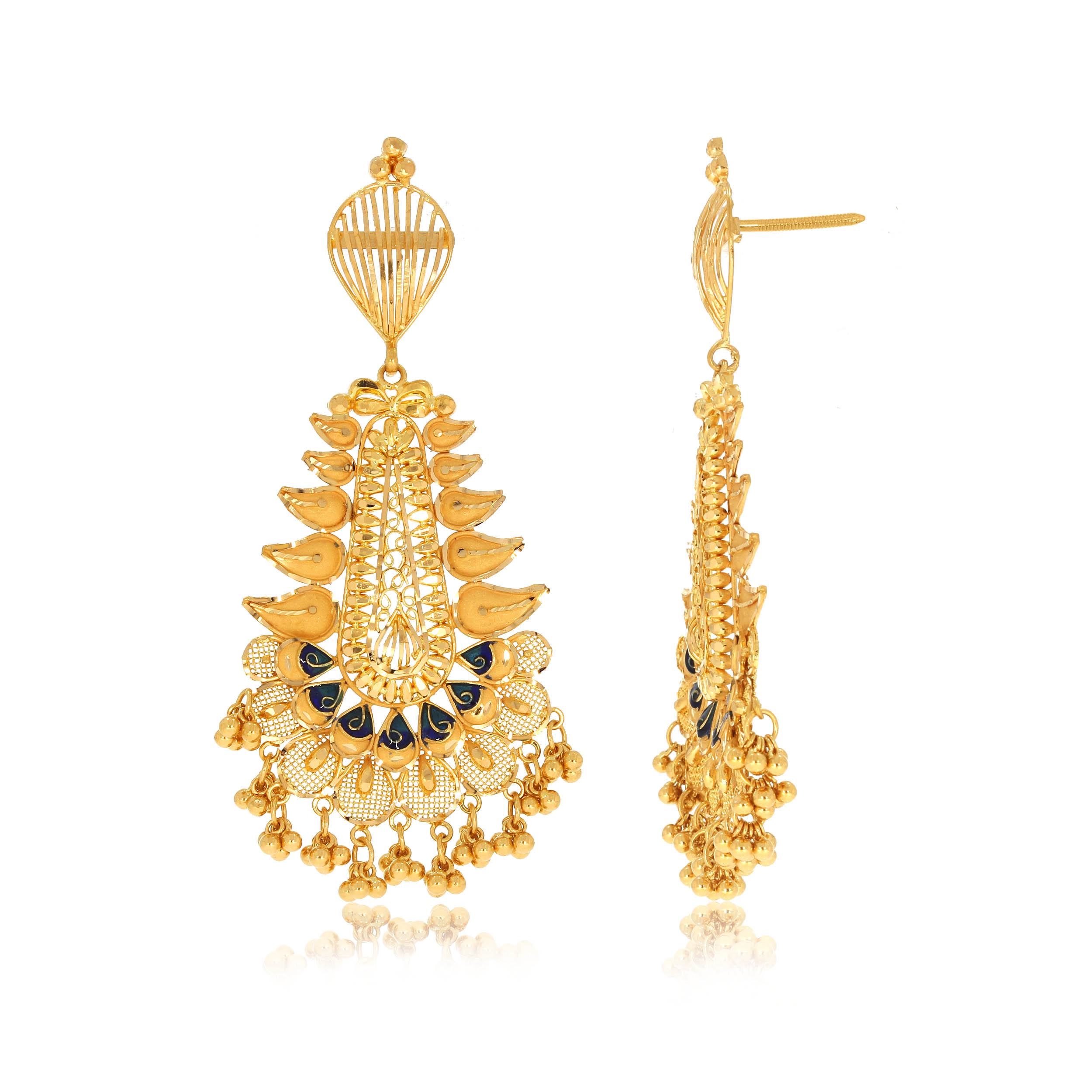 Imperial Appeal Gold Danglers - Senco Gold and Diamonds