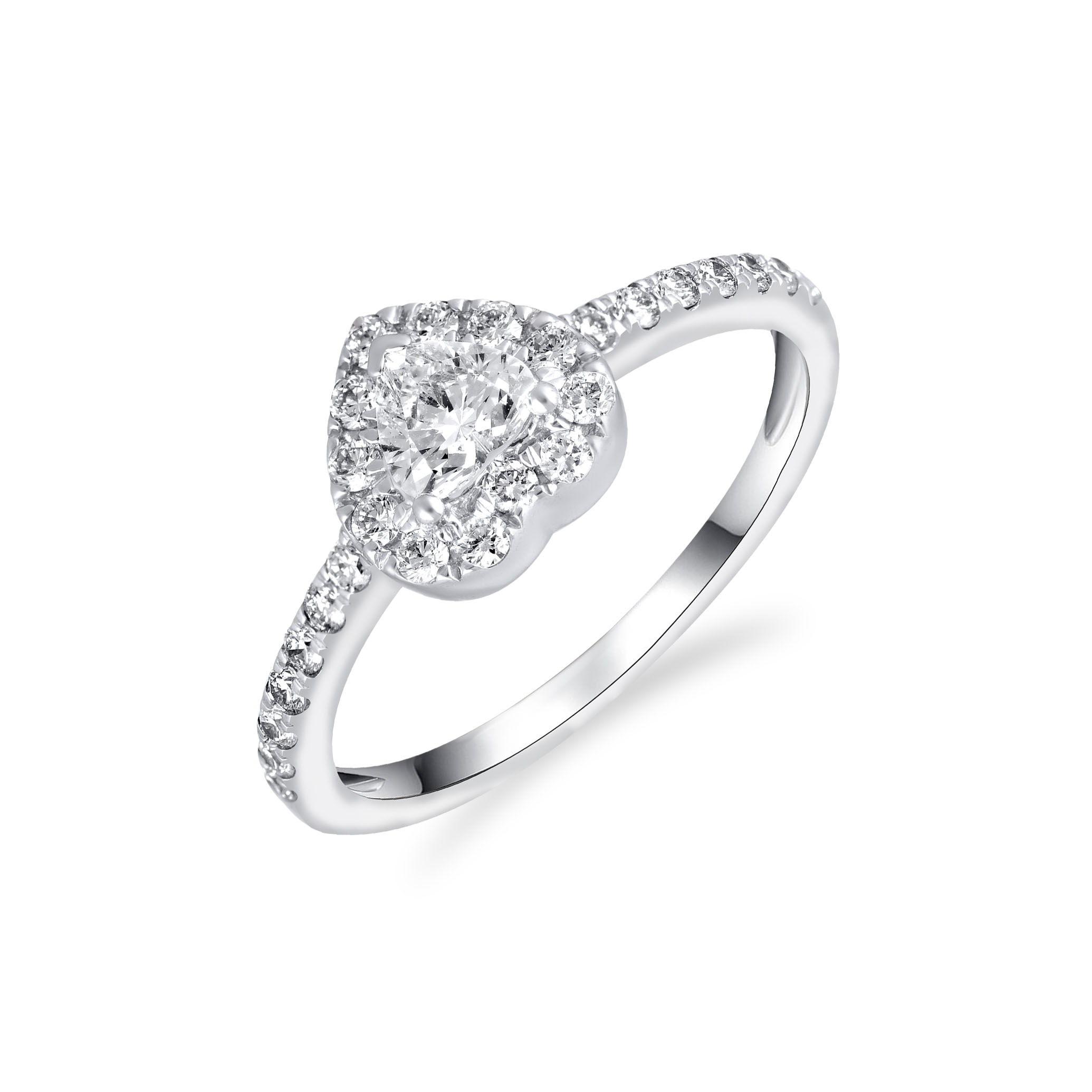 Majestic Glow of Heart Platinum Ring - Senco Gold and Diamonds