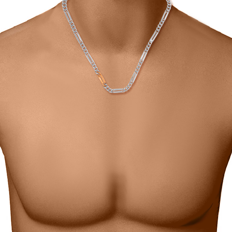The Responsible Charm Platinum Mens Chain - Senco Gold and Diamonds