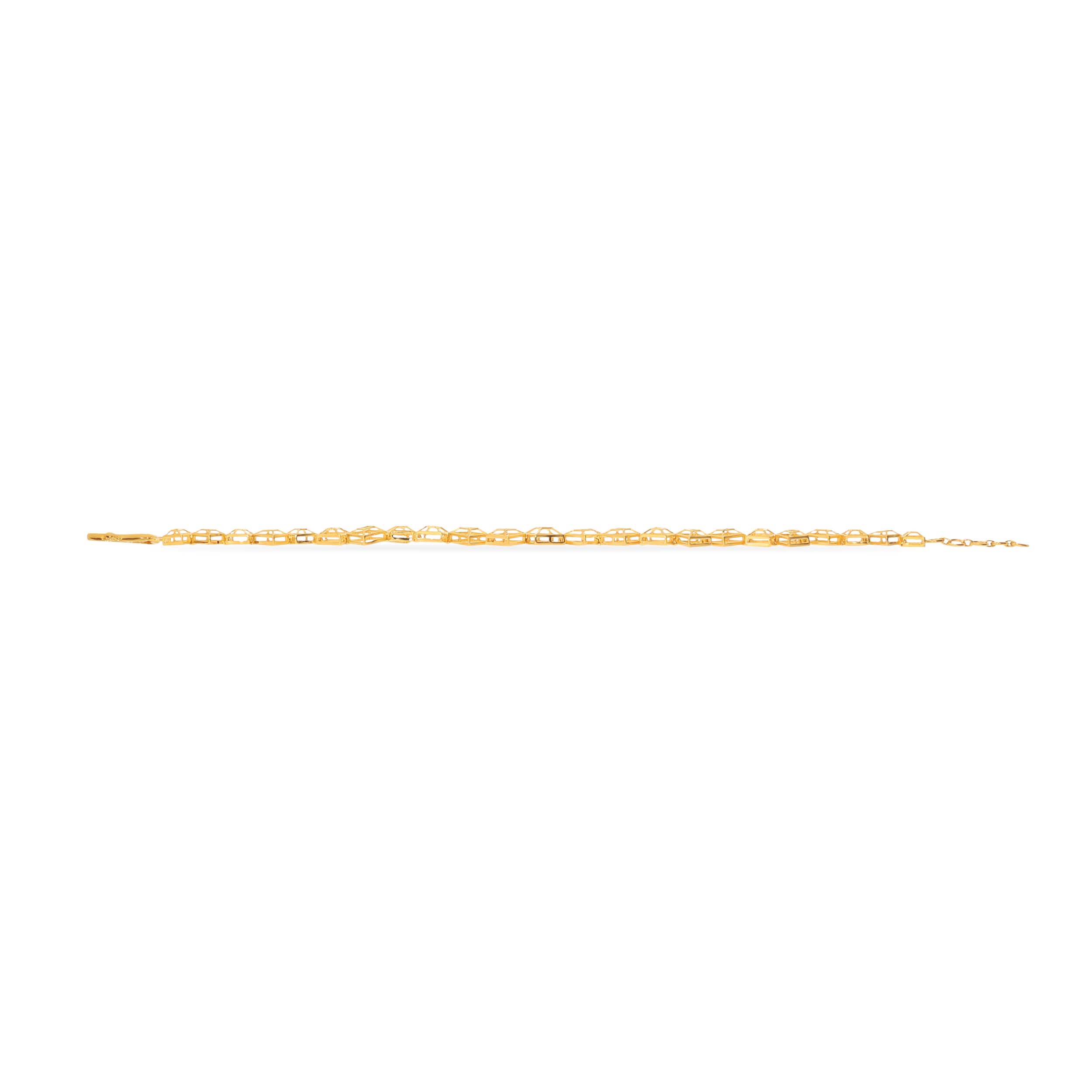 Jazzy Crate Gold Bracelet - Senco Gold and Diamonds