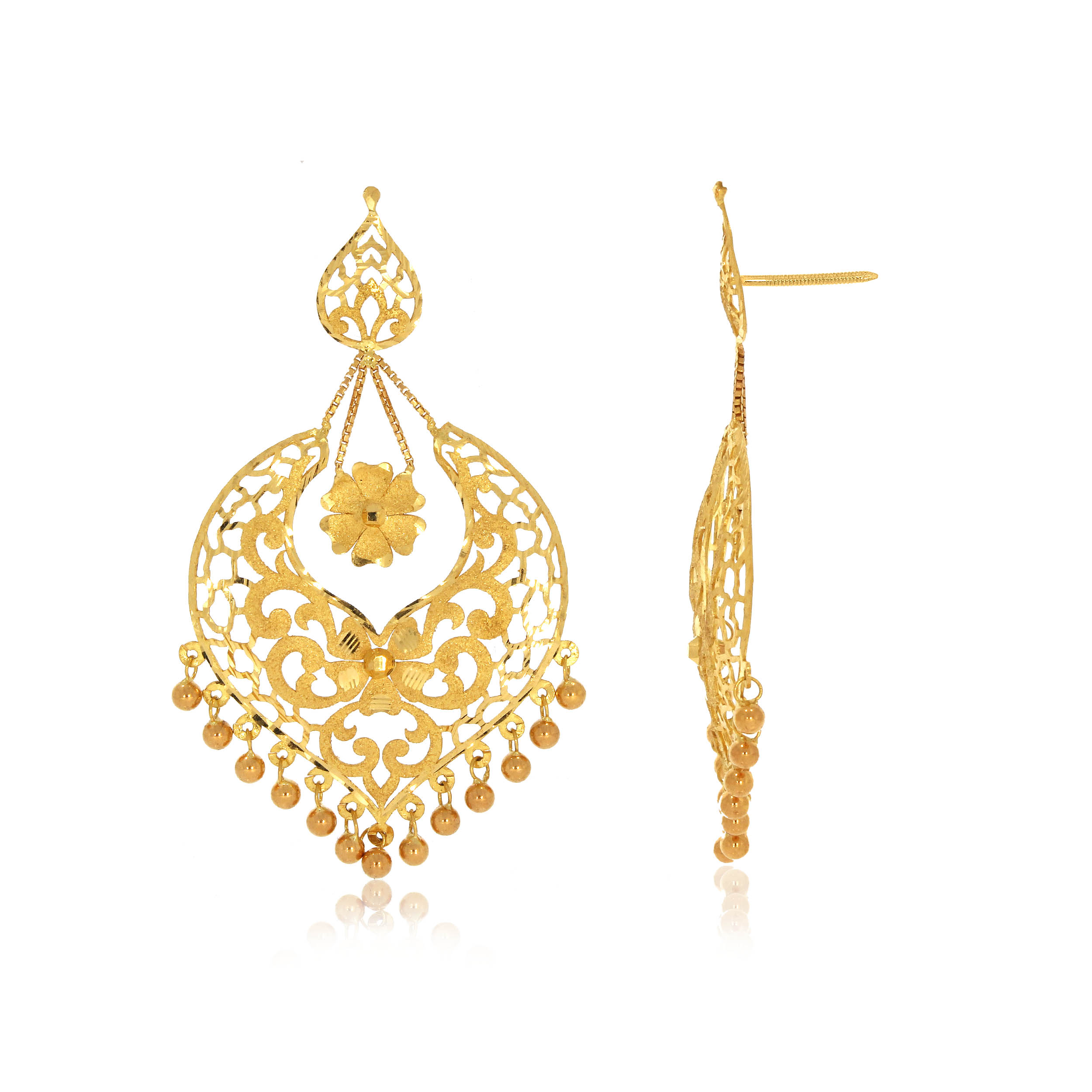 Blossom Bliss Gold Earrings - Senco Gold and Diamonds