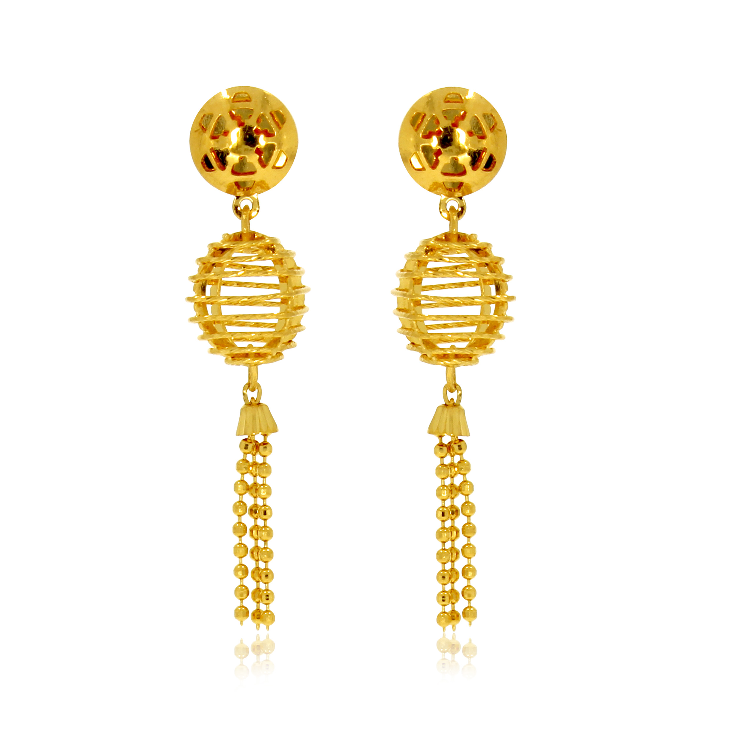 Ravishing Creation Gold Earrings - Senco Gold and Diamonds