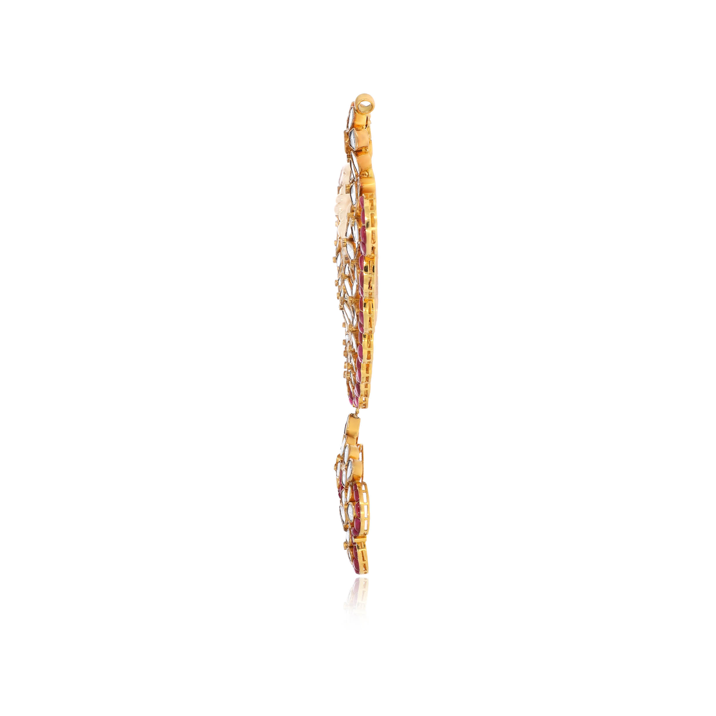 Rosy Grandeur Polki Necklace - Senco Gold and Diamonds