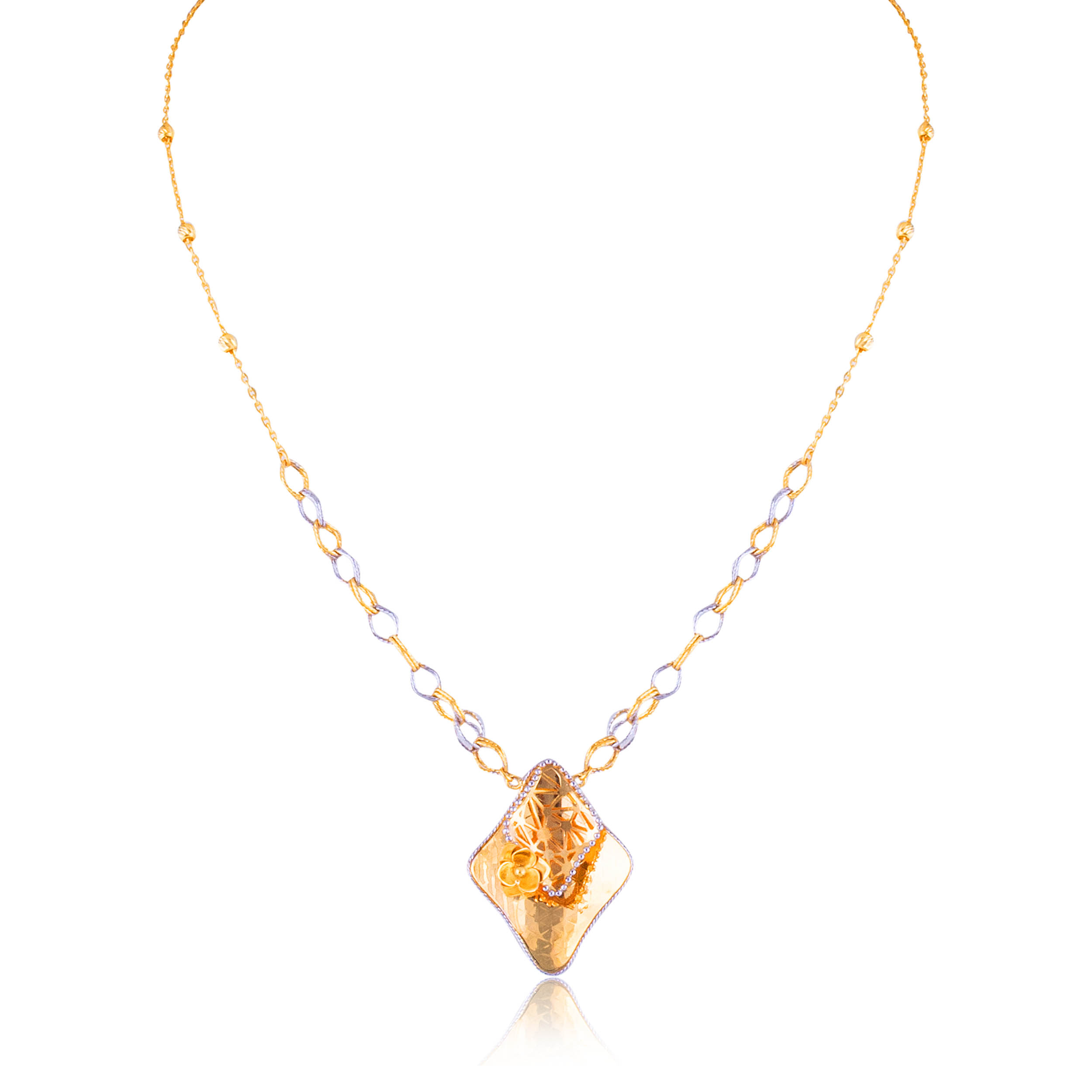 Expressive Bloom Gold Necklace - Senco Gold and Diamonds