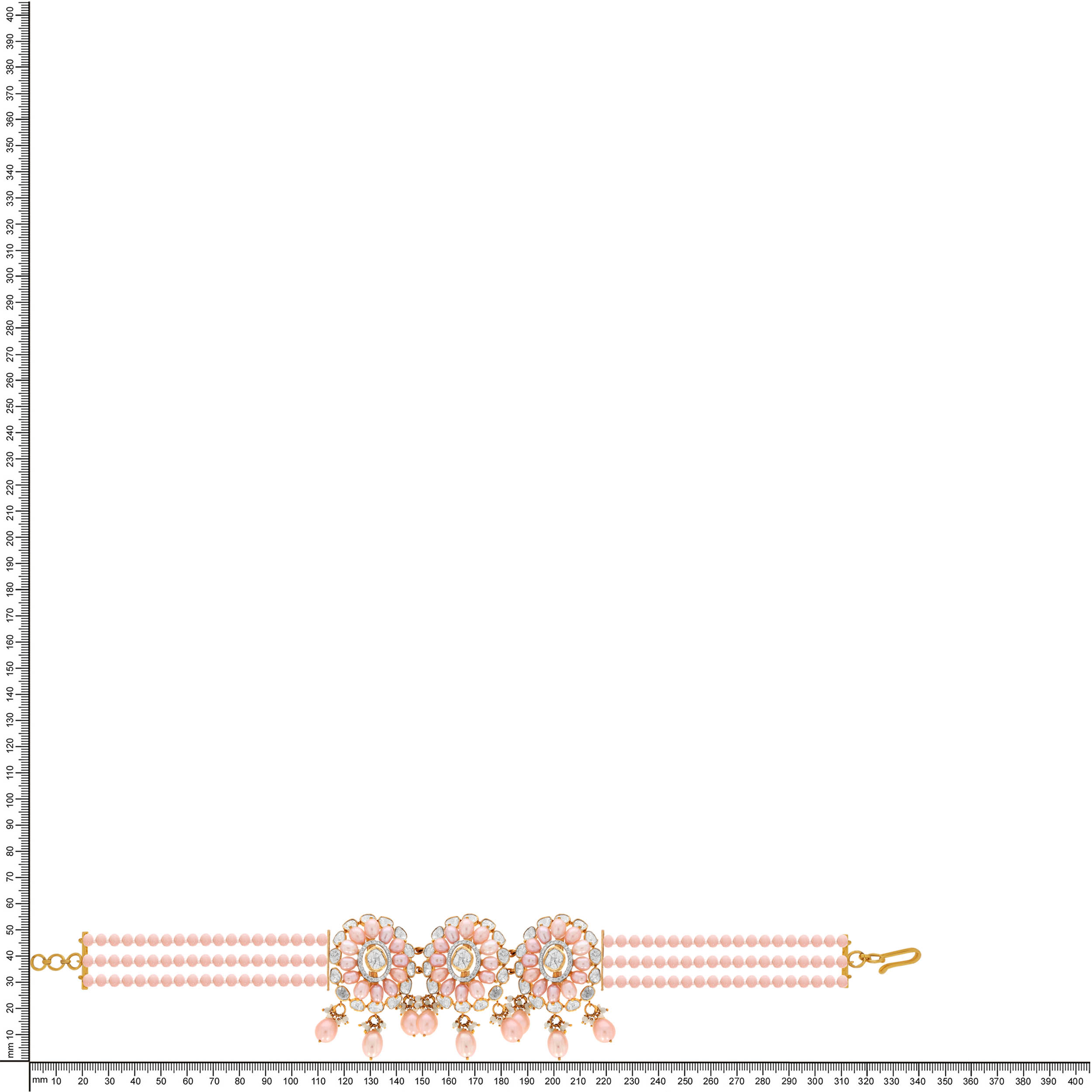 Royal Blush Polki Diamond Choker - Senco Gold and Diamonds