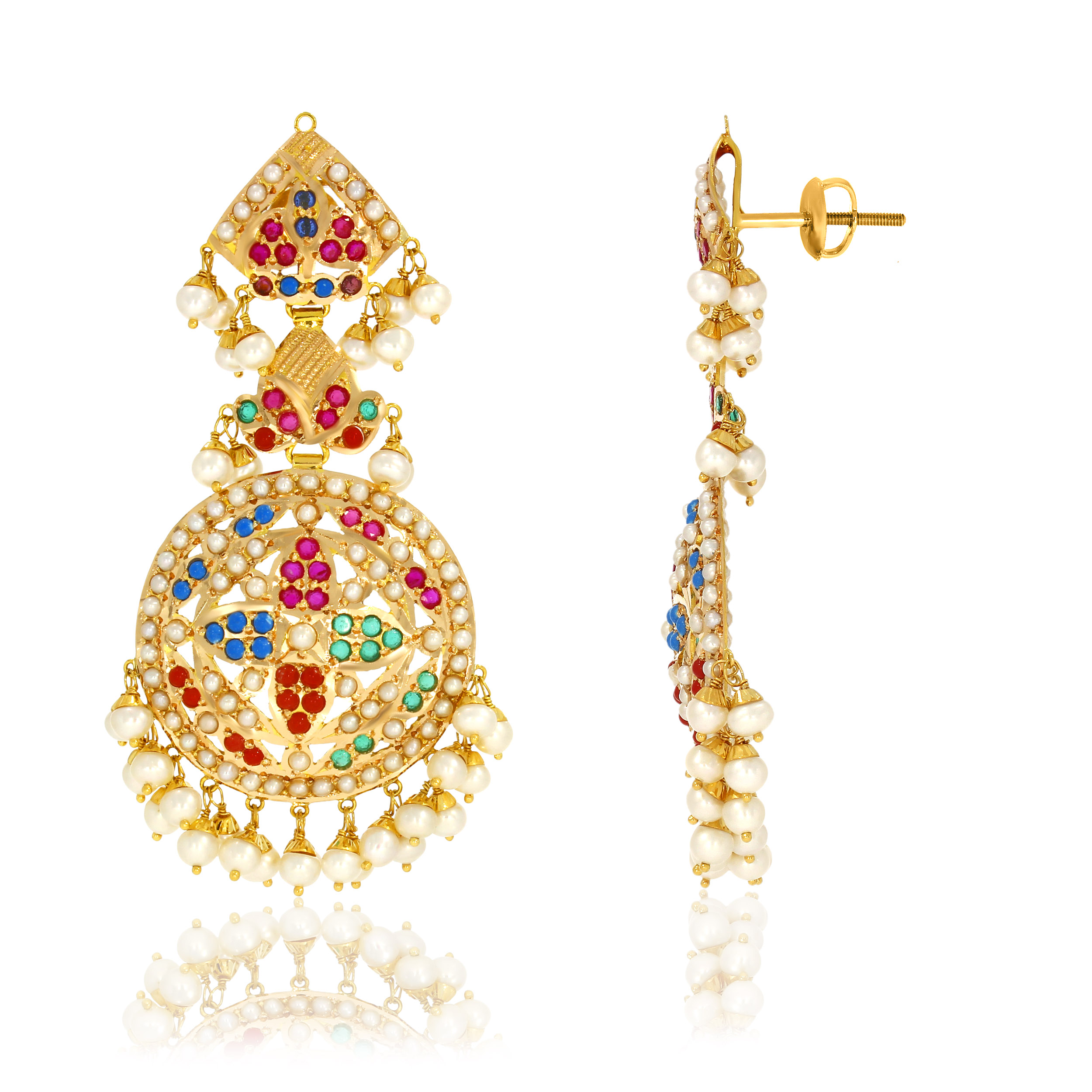Vibrant Allure Gold Danglers - Senco Gold and Diamonds