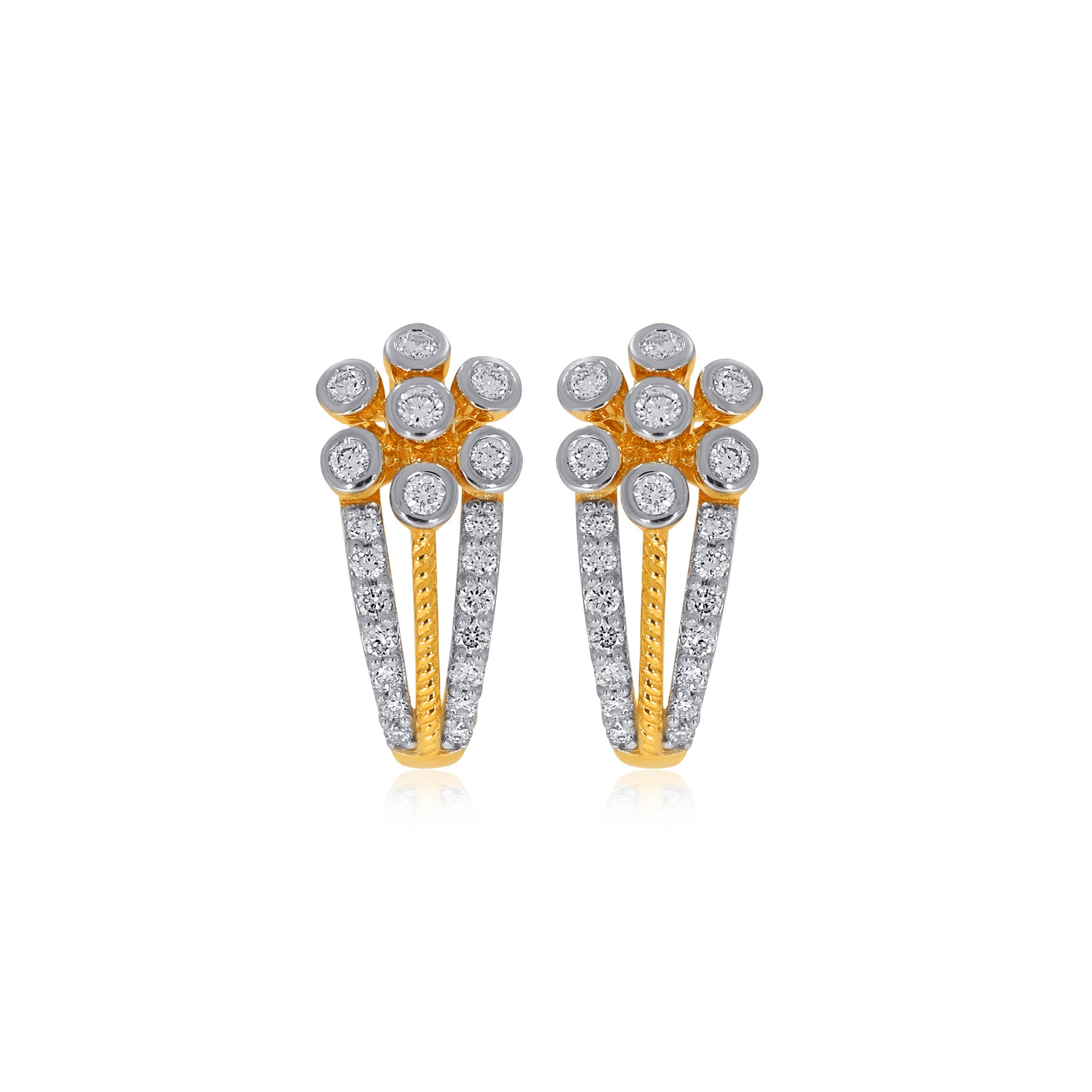 Floral Bouquet Diamond Studs - Senco Gold and Diamonds