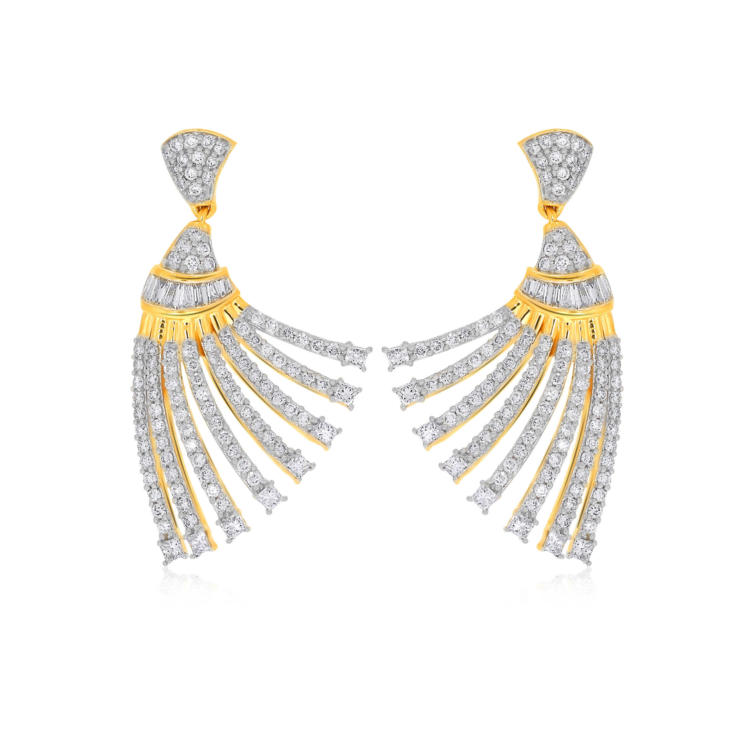 Breezy Shimmer Diamond Drop Earrings - Senco Gold and Diamonds