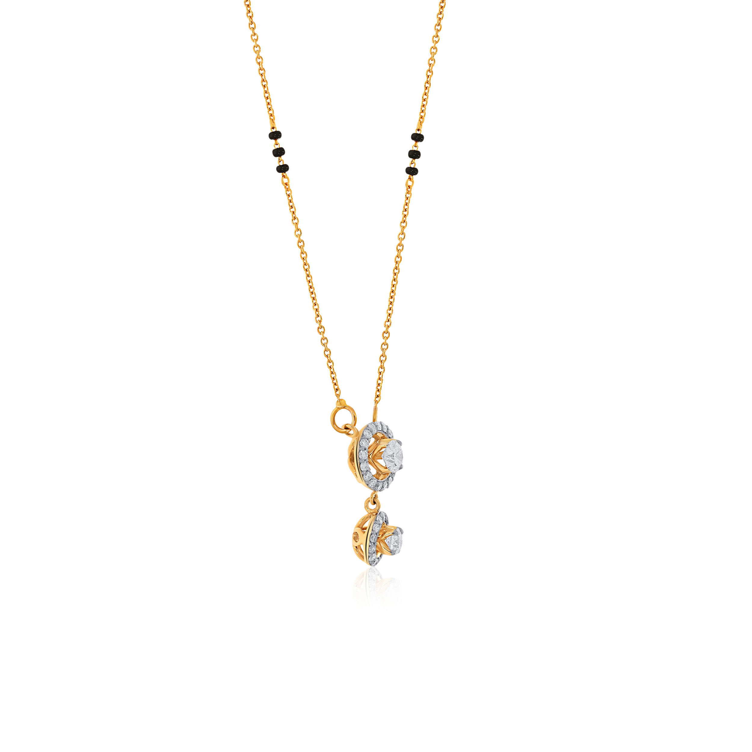 Bloomed Simplicity Solitaire Mangalsutra - Senco Gold and Diamonds