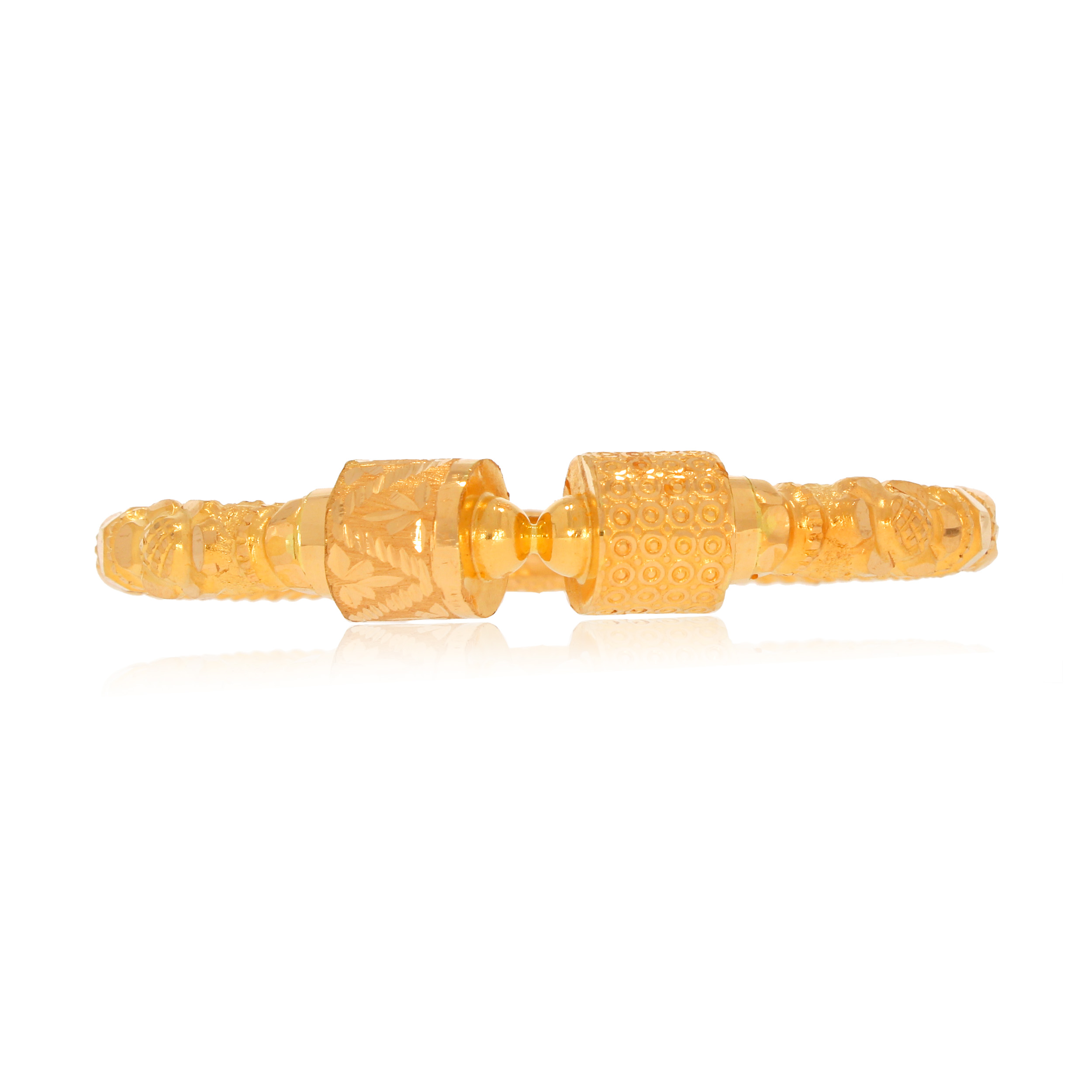 Ethnic Artistry Gold Mukh Bangle - Senco Gold and Diamonds