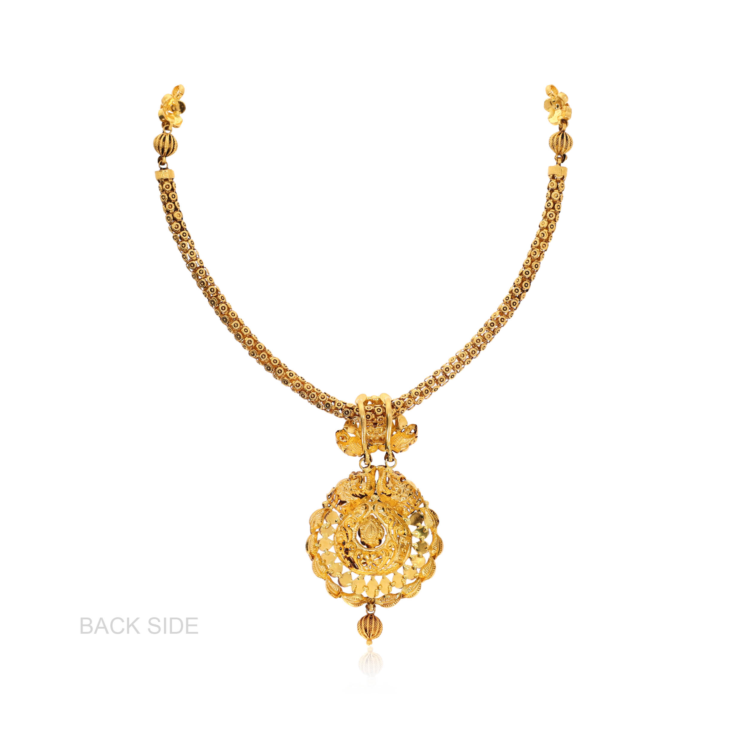 Vivid Nakshi Antique Gold Necklace - Senco Gold and Diamonds