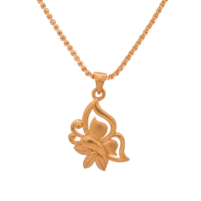 Floral Butterfly Gold Pendant - Senco Gold and Diamonds