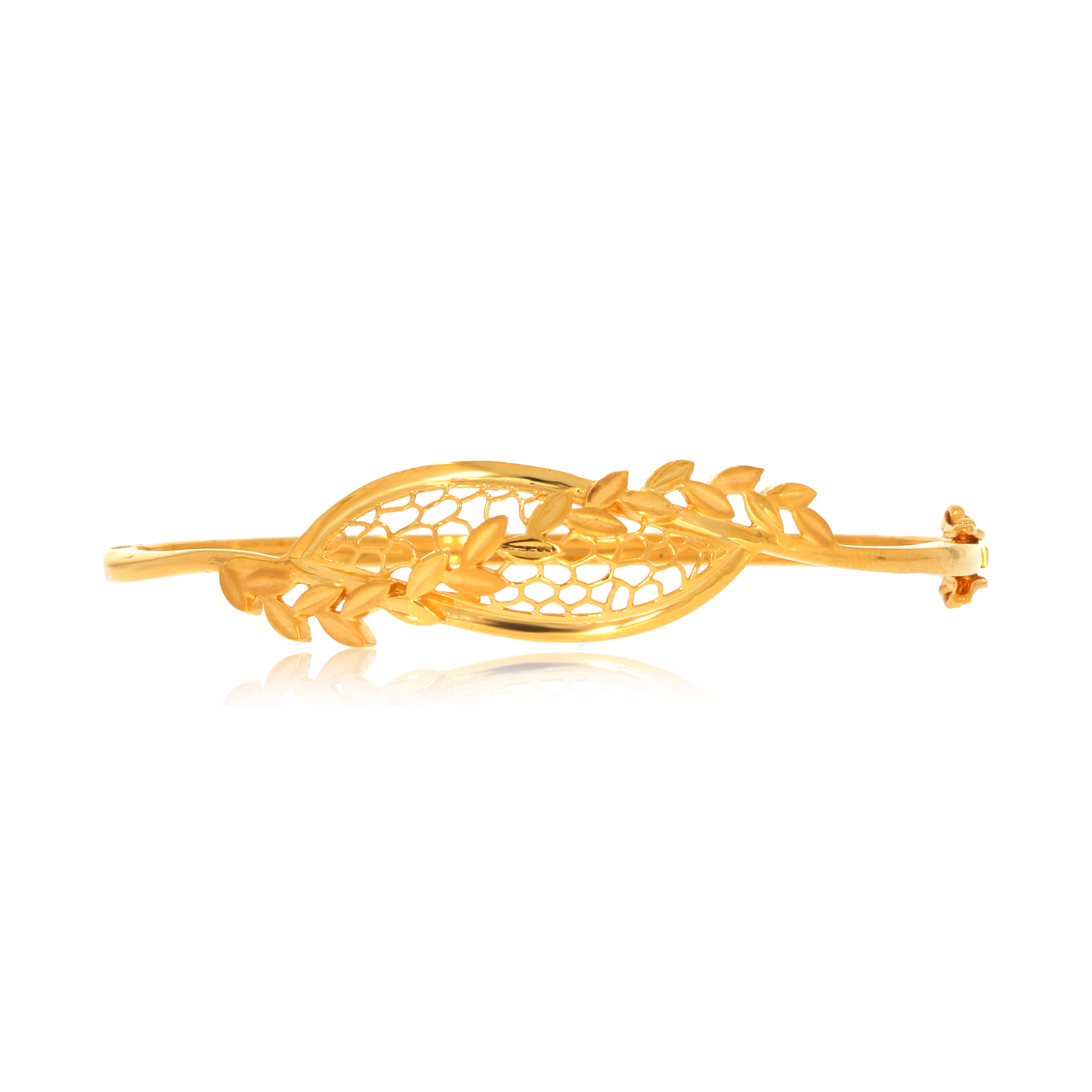 Decorative Leaf Gold Bracelet - Senco Gold and Diamonds