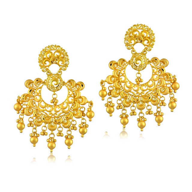 Artistic Craft Gold Earrings - Senco Gold and Diamonds