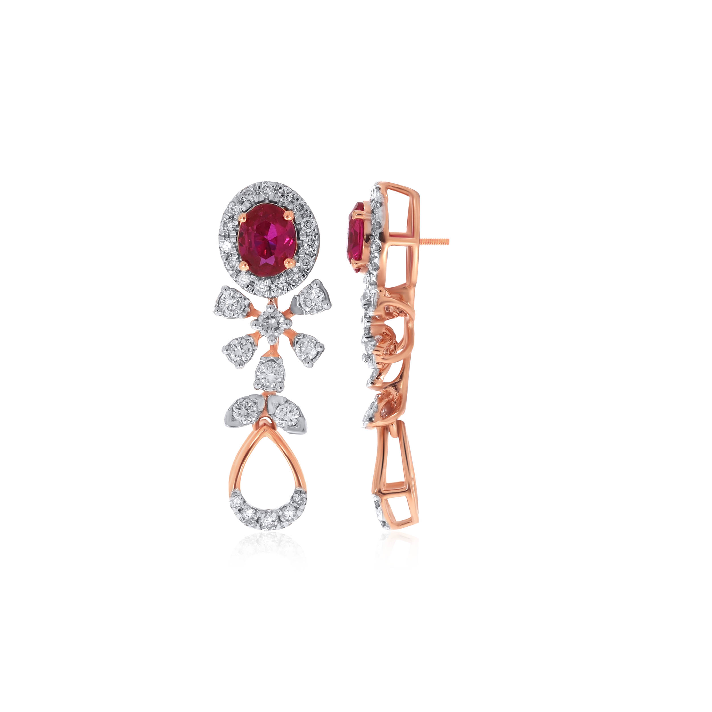 Blessed Vase Diamond Drop Earrings - Senco Gold and Diamonds