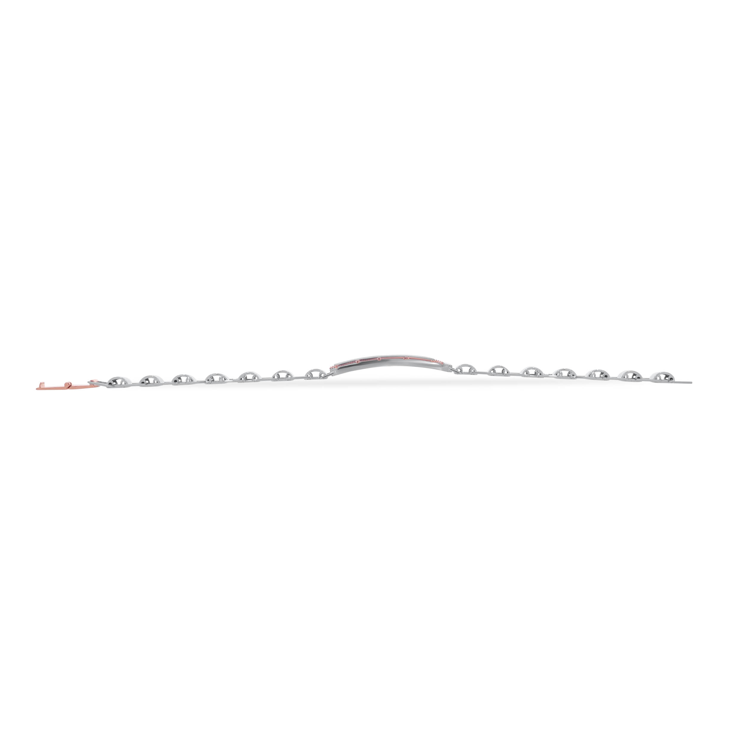 Curved Bridge Men Platinum Wristlet - Senco Gold and Diamonds