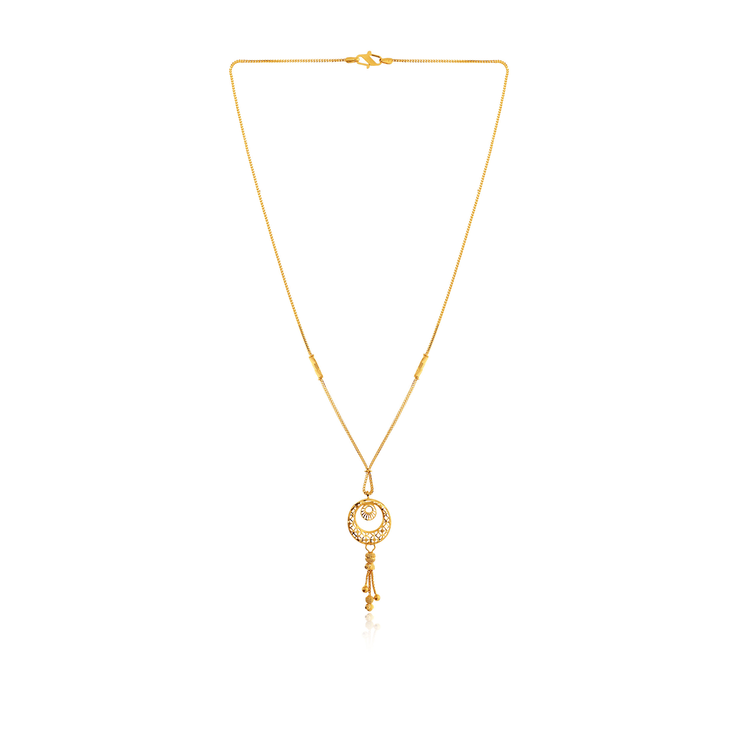 Translucent Halo Gold Chain Pendant - Senco Gold and Diamonds