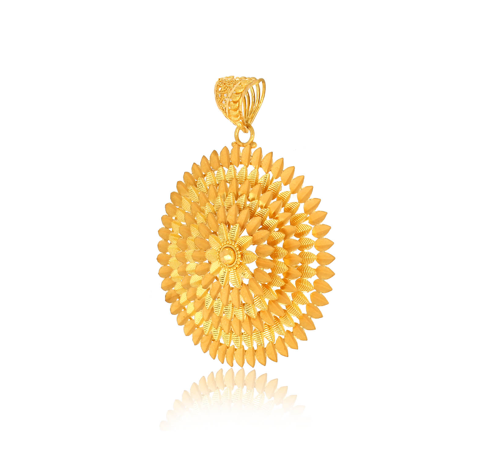 Multi Petals Gold Pendant - Senco Gold and Diamonds