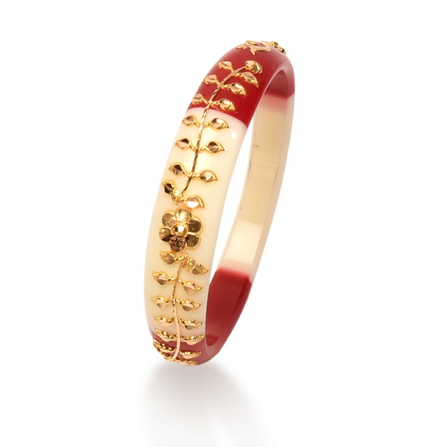 Ethnic Duo Gold Pola Bangle - Senco Gold and Diamonds