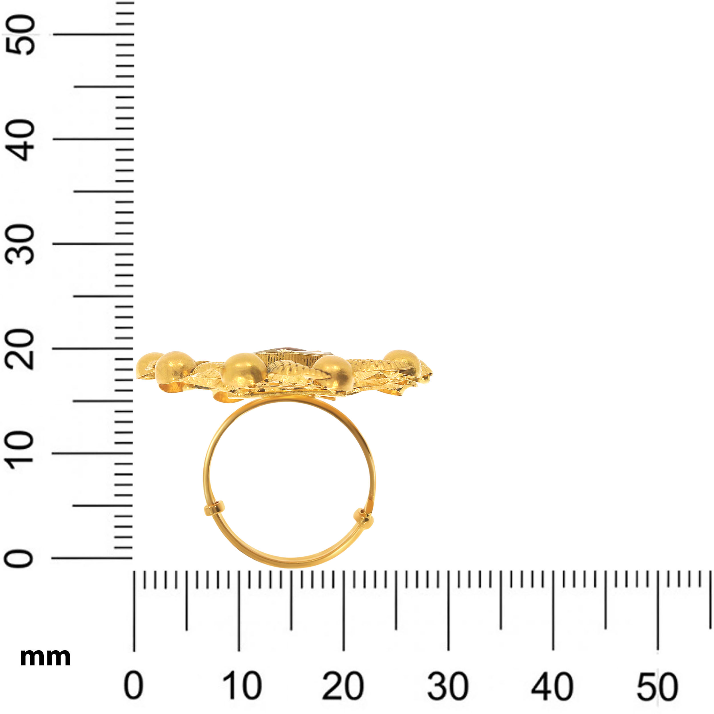 Floral Grandeur Antique Gold Ring - Senco Gold and Diamonds