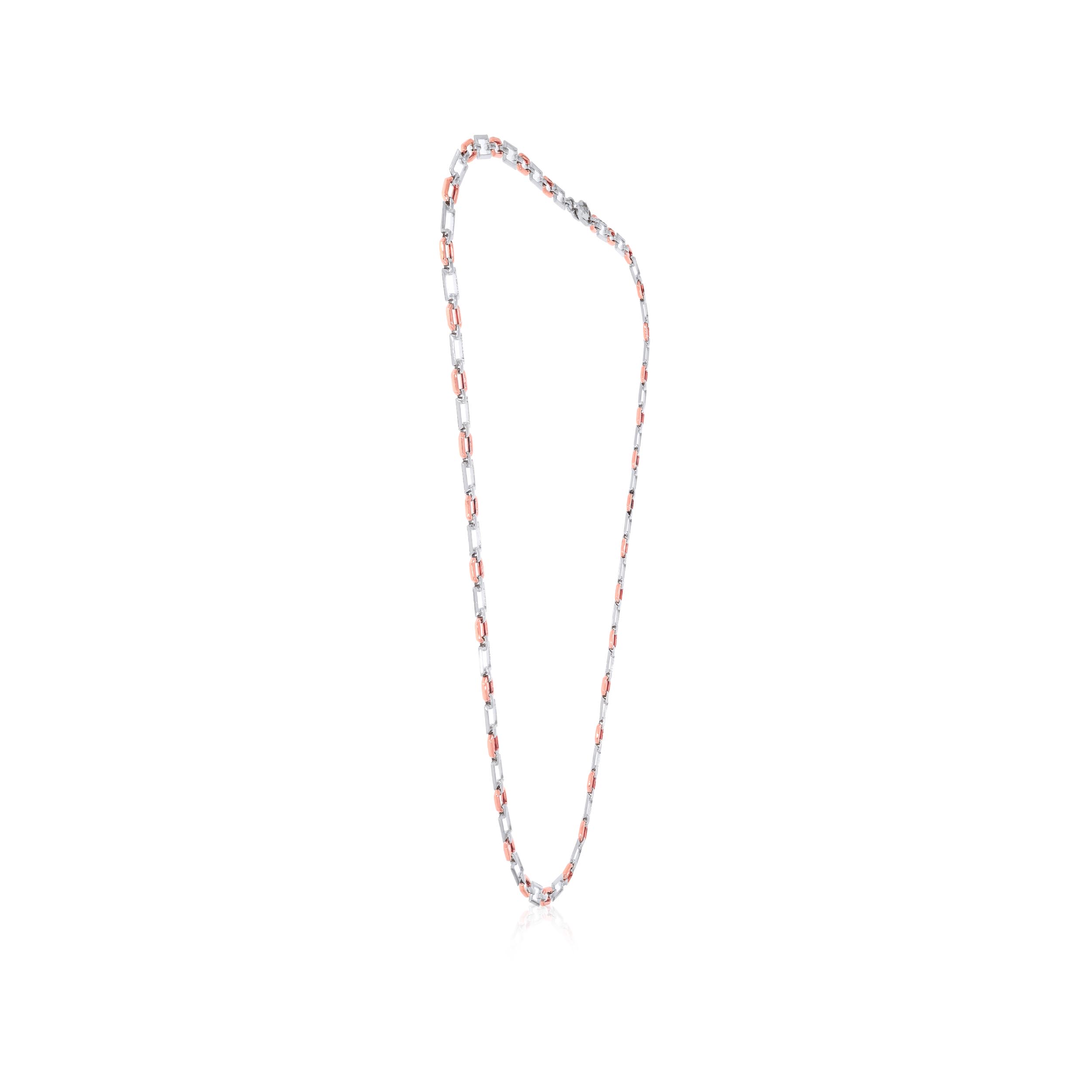 Geometric Duo Men Platinum Chain - Senco Gold and Diamonds