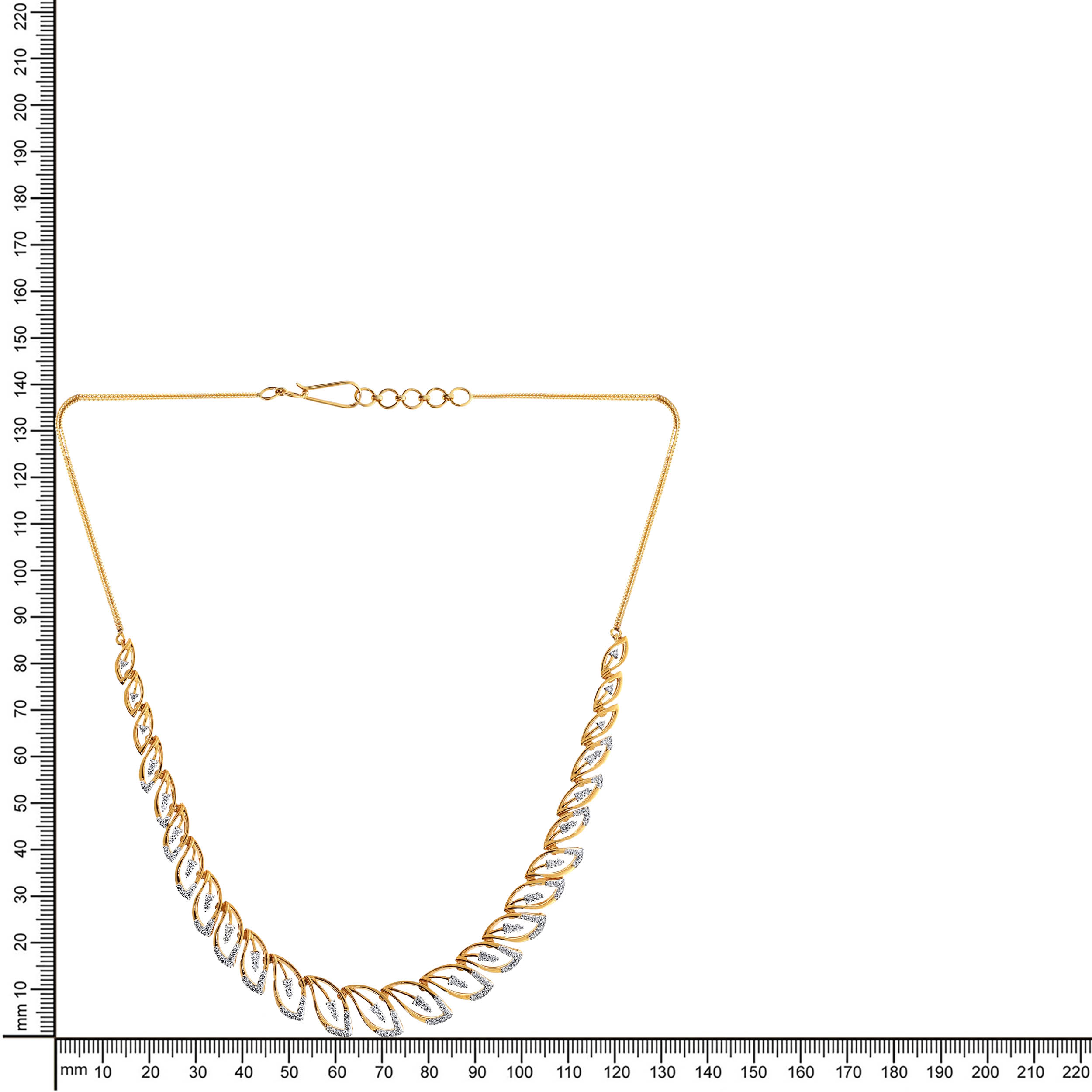 Petals Array Diamond Necklace - Senco Gold and Diamonds