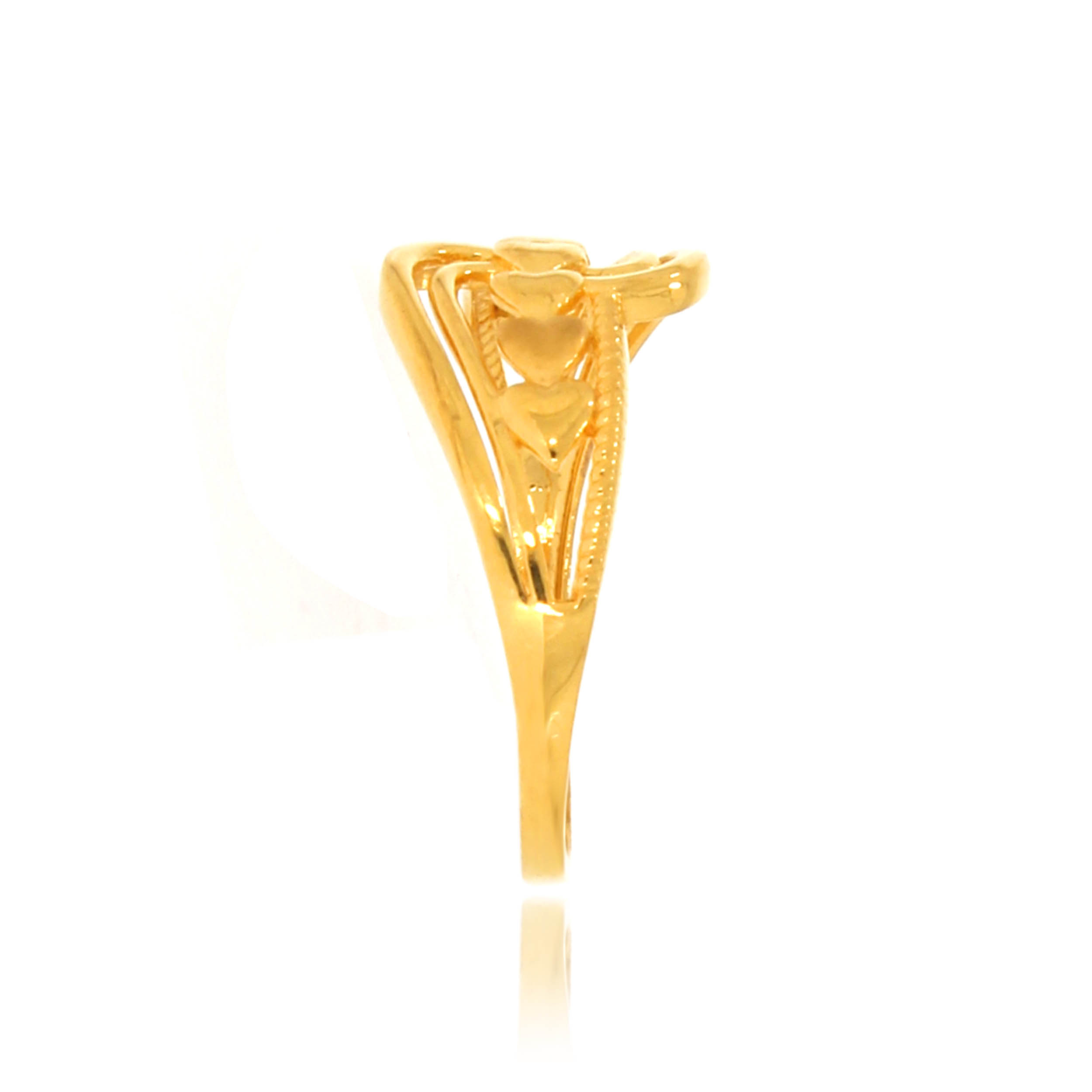 Wavy Love Gold Ring - Senco Gold and Diamonds