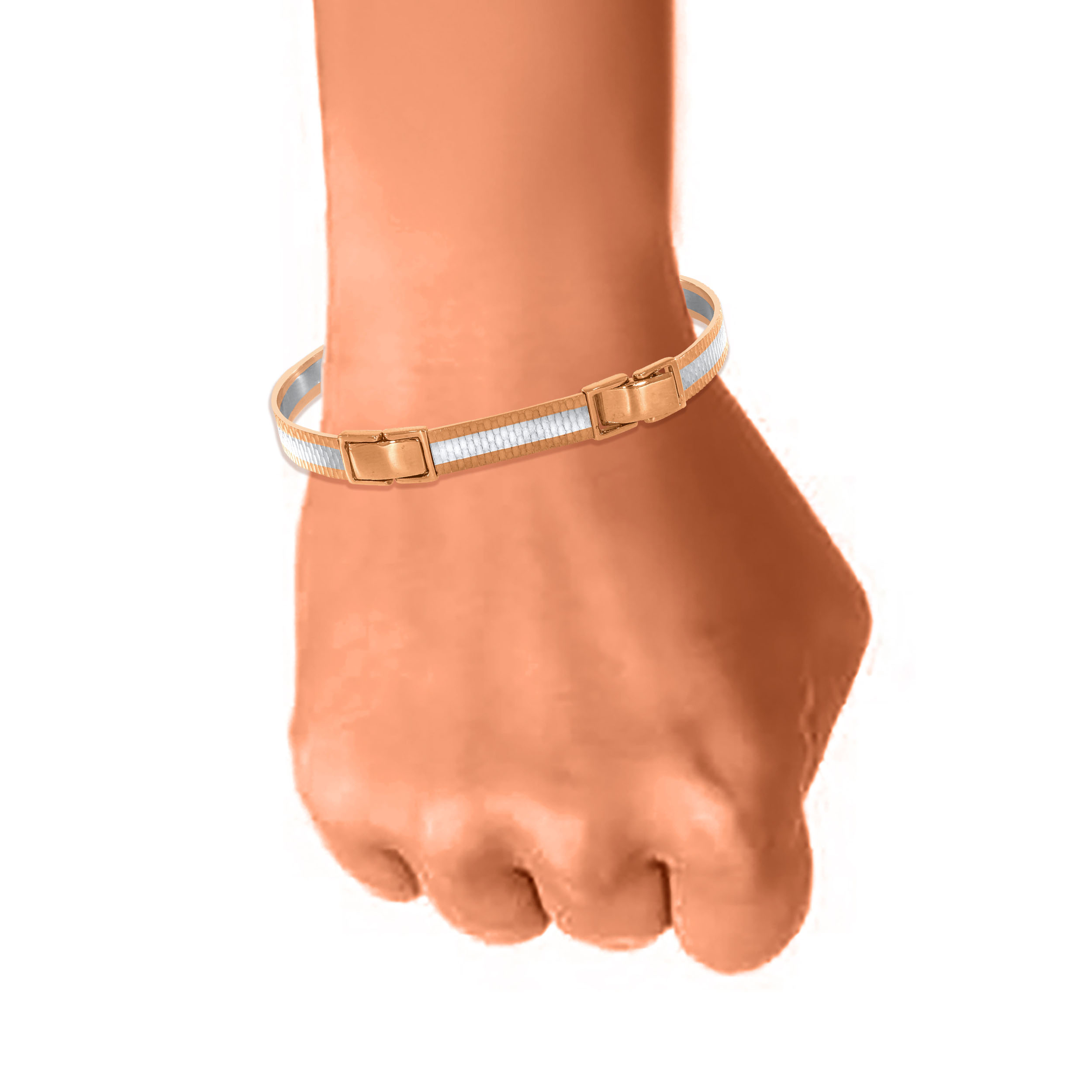 Charismatic Hunk Clipped Men's Platinum Bangle - Senco Gold and Diamonds