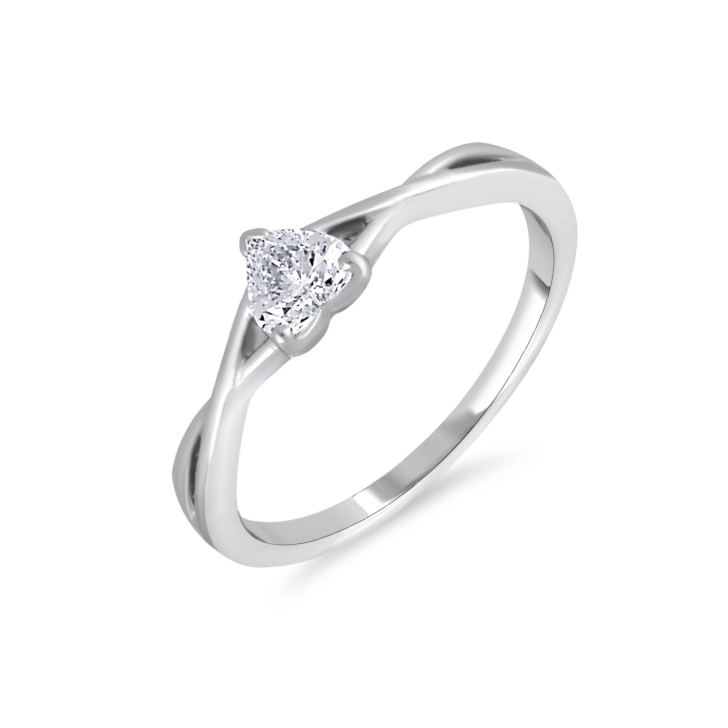 Crisscrossed Love Platinum Ring - Senco Gold and Diamonds