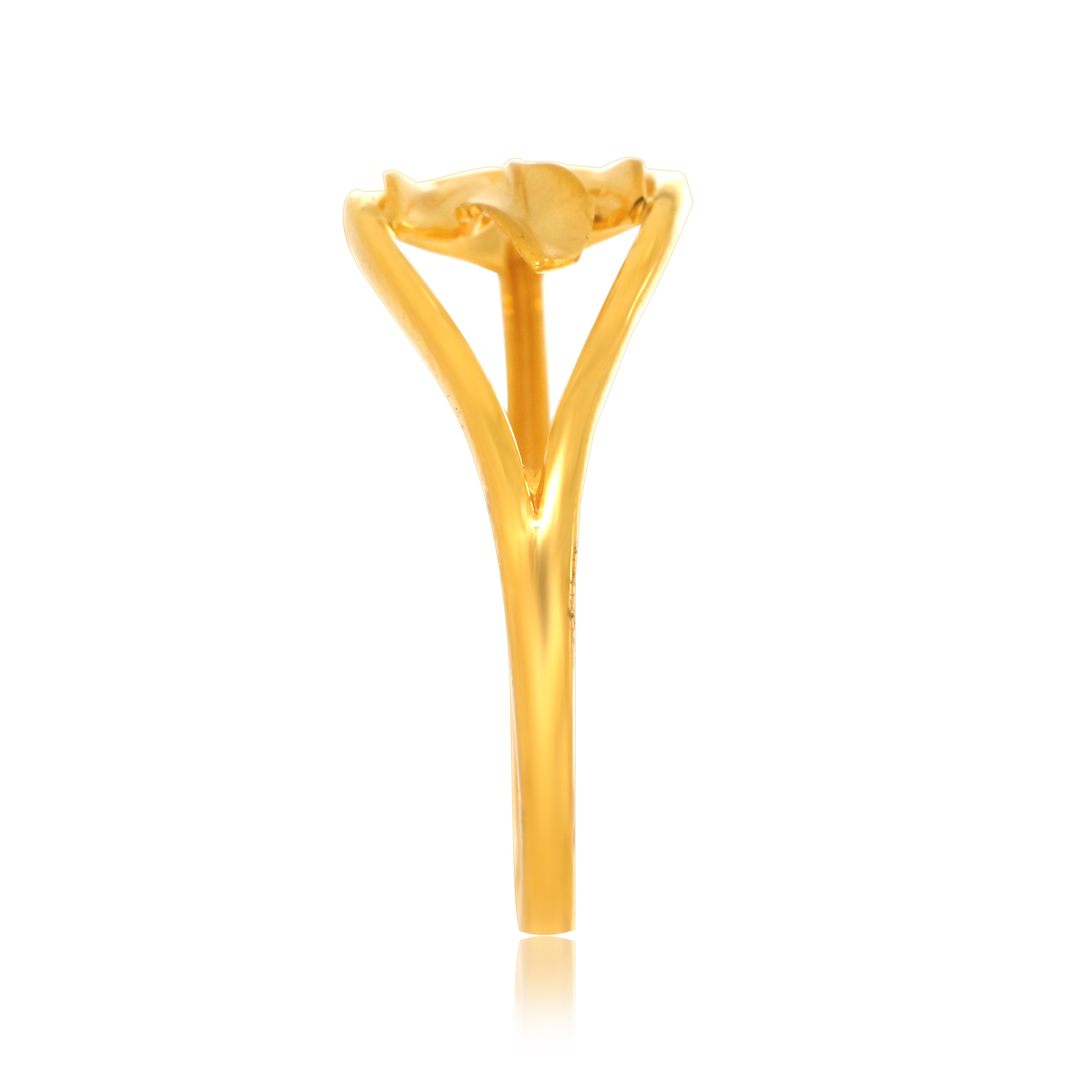 Leafy Droplet Gold Ring - Senco Gold and Diamonds
