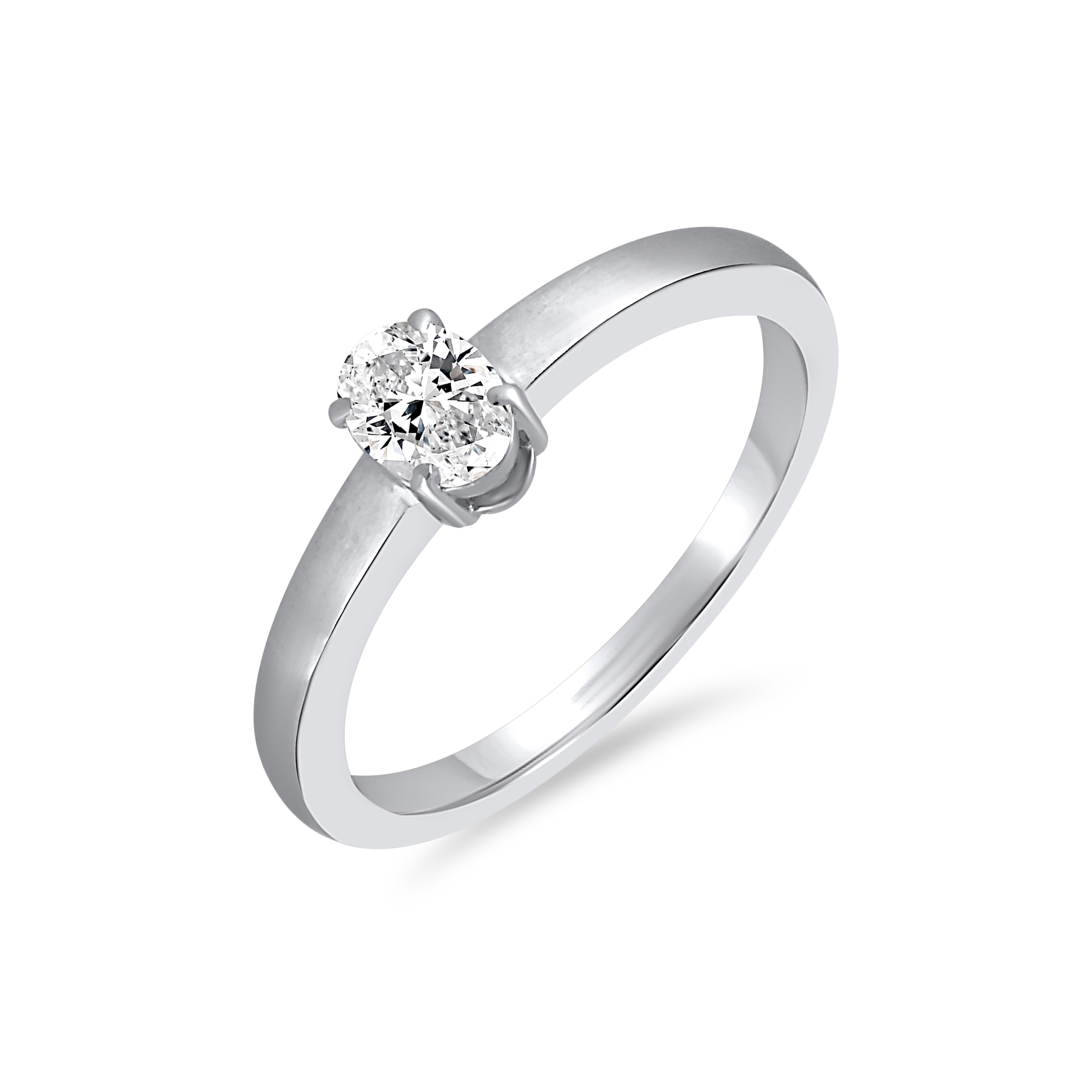 Solo Oval Platinum Ring - Senco Gold and Diamonds