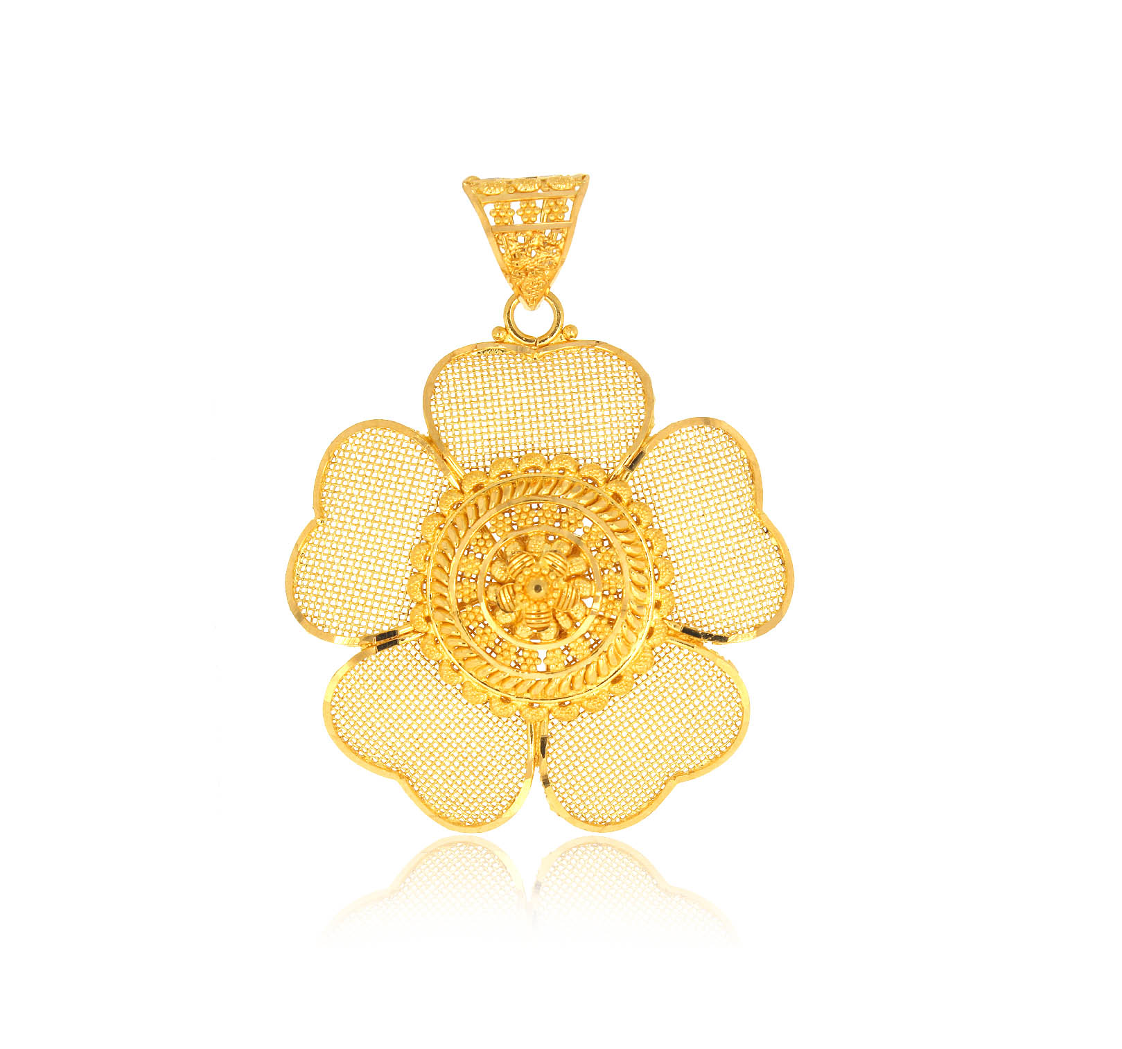 Serene Blossom Gold Pendant - Senco Gold and Diamonds