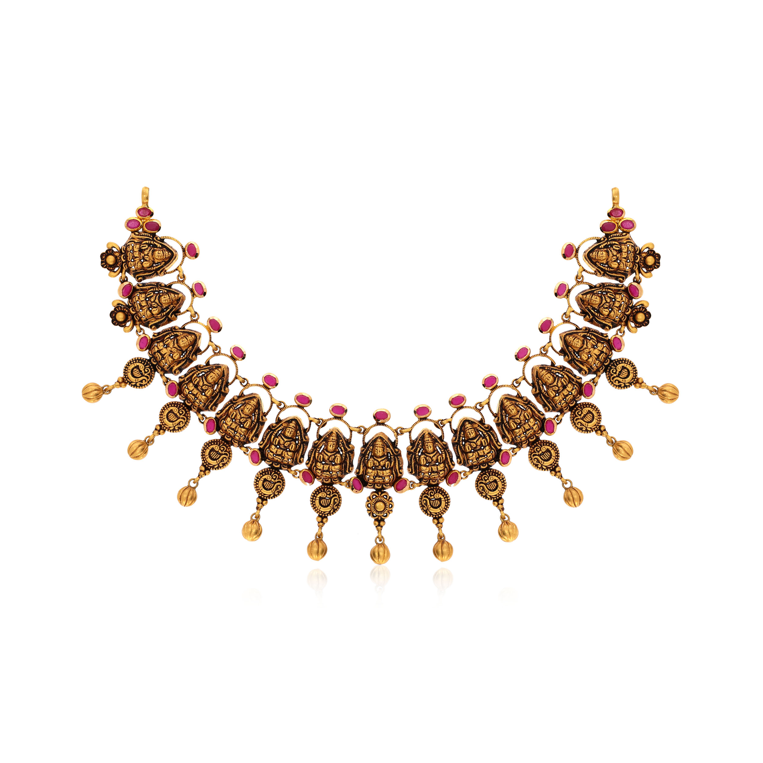 Royal Blessings Antique Gold Necklace - Senco Gold and Diamonds