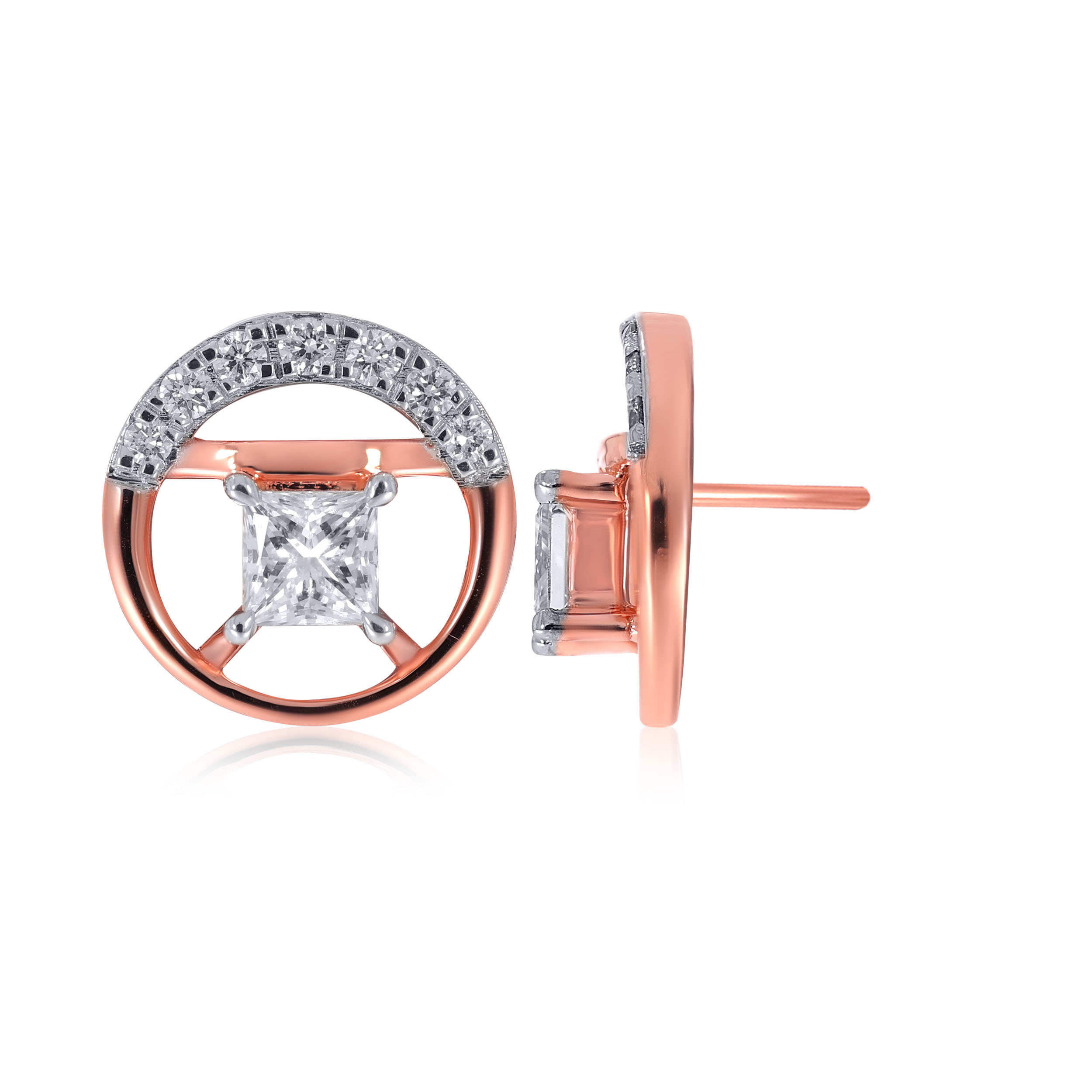 Classy Steer Diamond Studs - Senco Gold and Diamonds