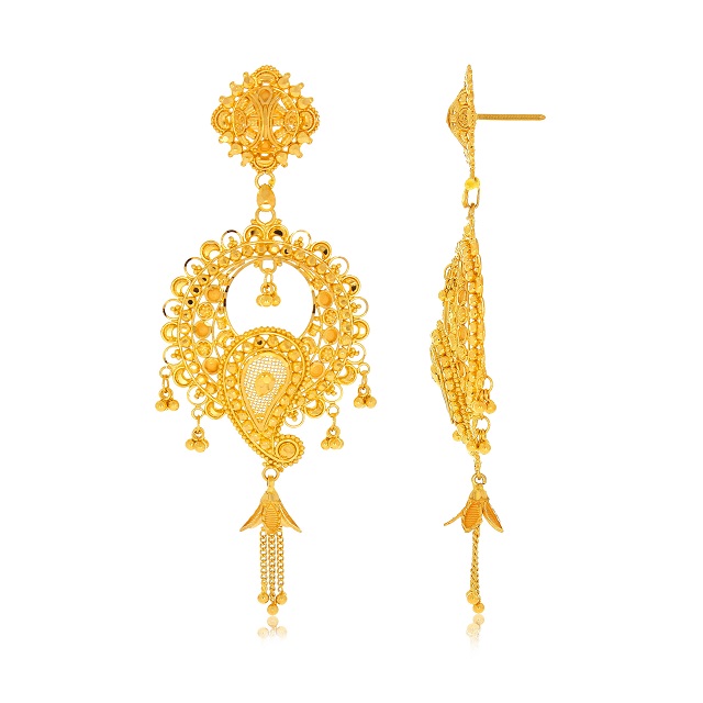Elite Artistry Gold Earrings - Senco Gold and Diamonds