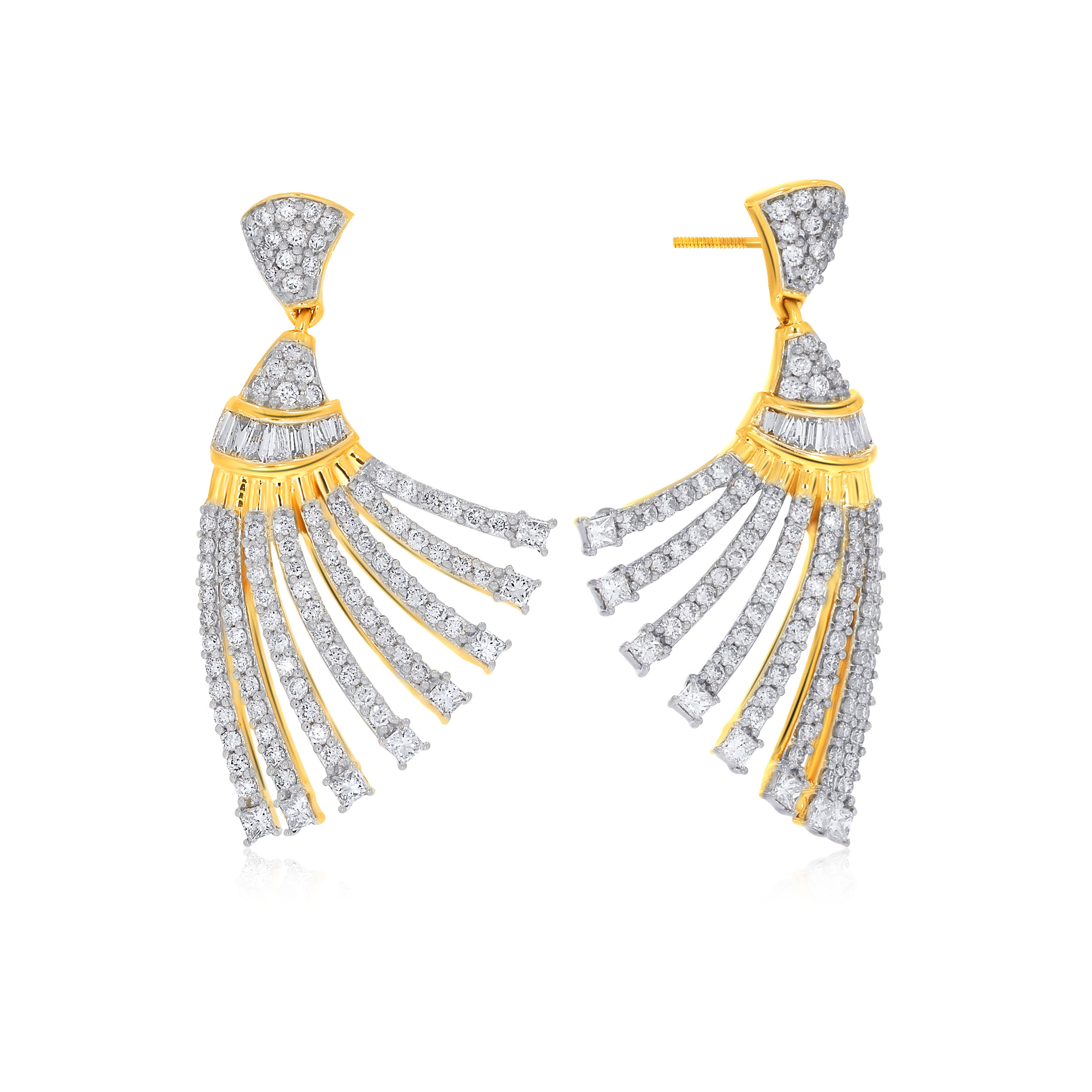 Breezy Shimmer Diamond Drop Earrings - Senco Gold and Diamonds