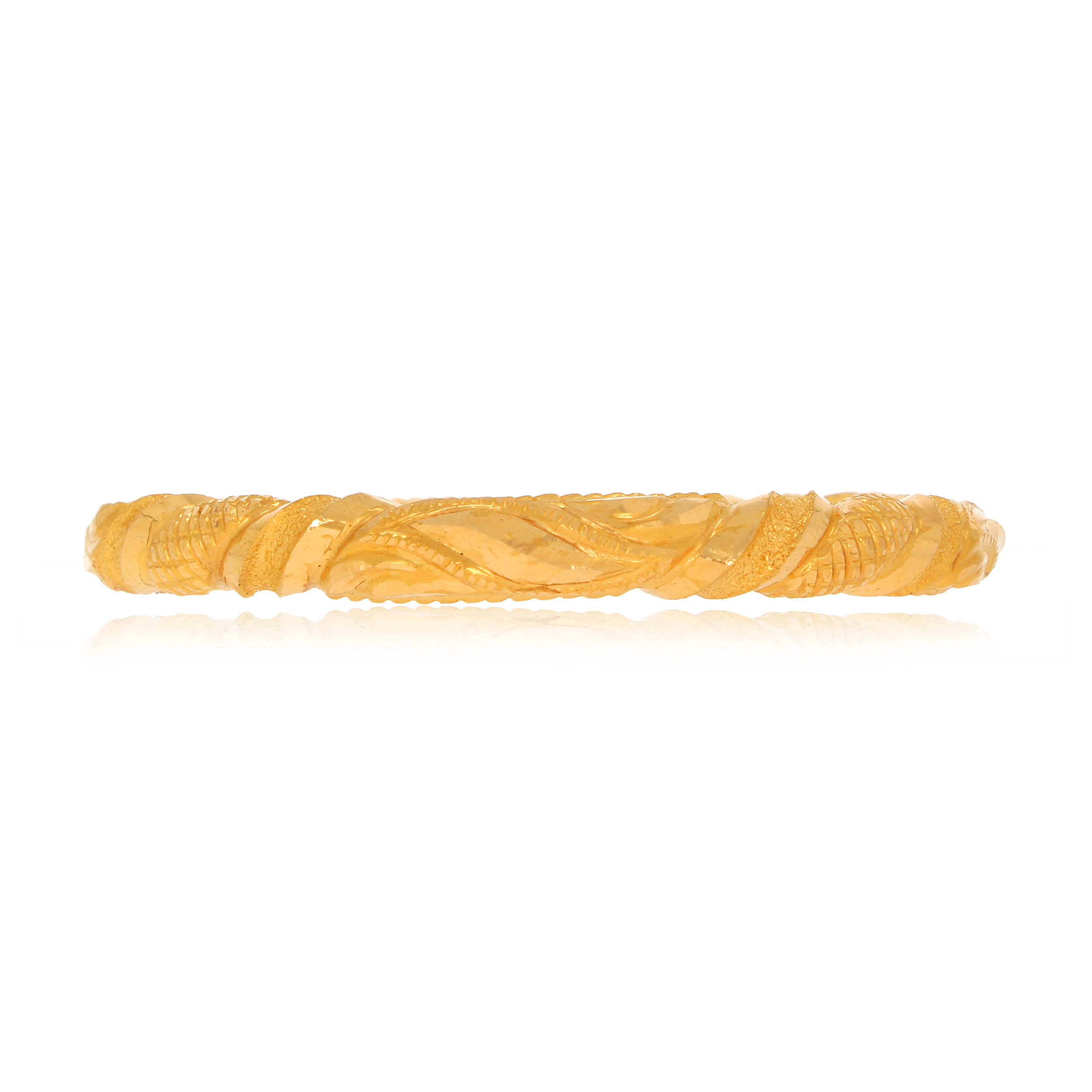 Intricate Craft Gold Bangle - Senco Gold and Diamonds