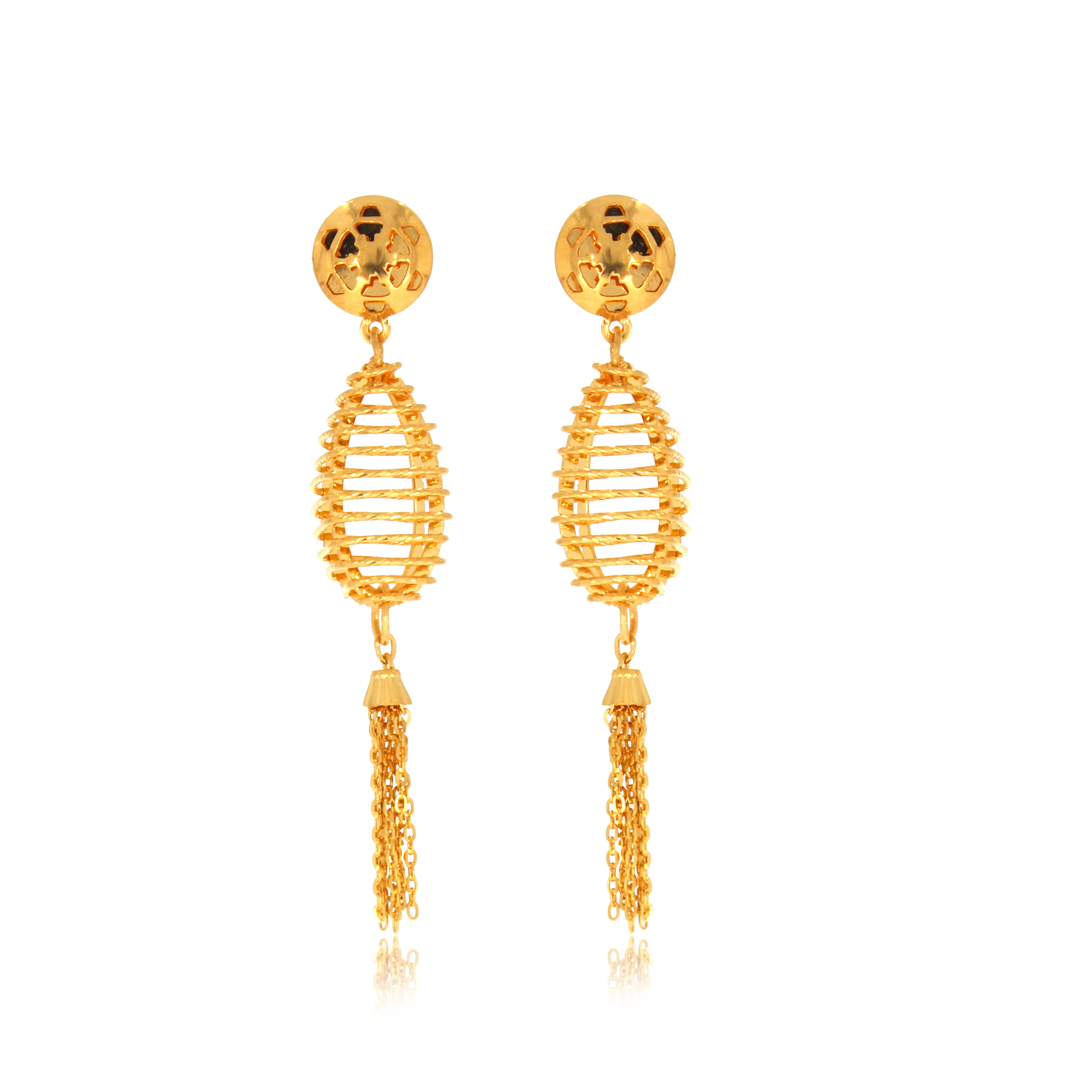Unrivalled Art Gold Earrings - Senco Gold and Diamonds