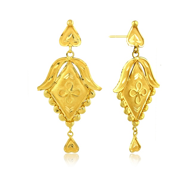 Geometric Bloom Gold Earrings - Senco Gold and Diamonds